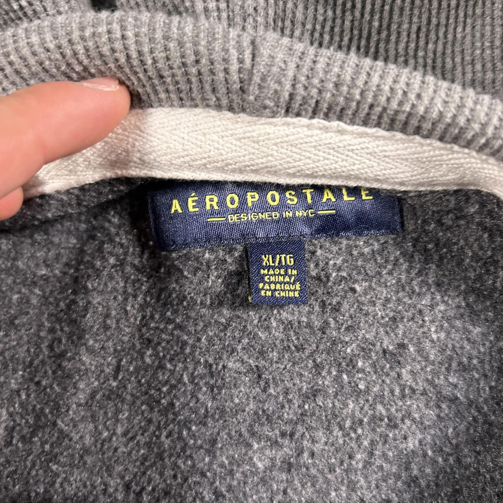 Aeropostale Aeropostale Men's gray Hoodie with New York Print. XL Size US XL / EU 56 / 4 - 3 Thumbnail