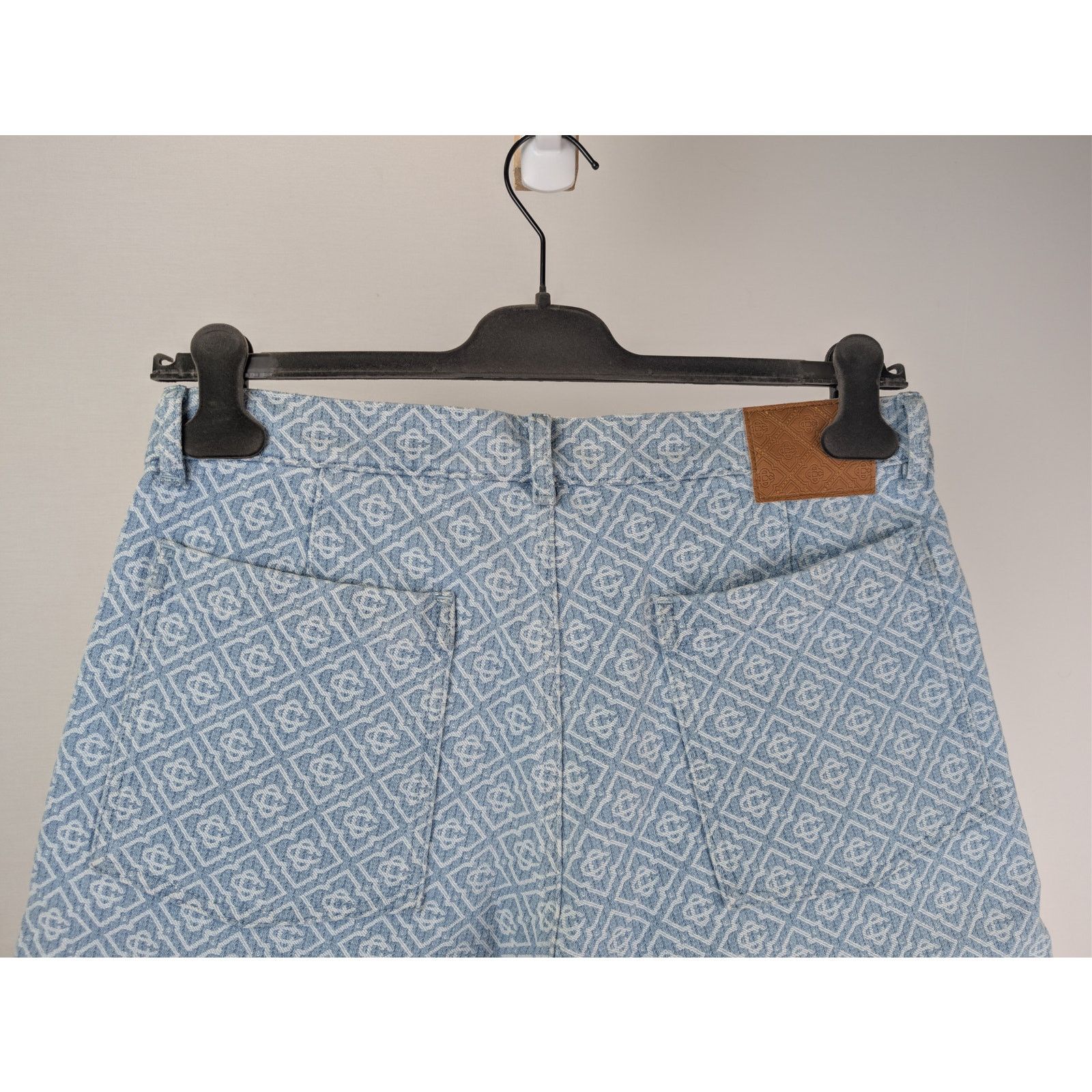 Casablanca o1rshd1 Denim Relaxed Monogram Denim Shorts in Washed Blue Size US 34 / EU 50 - 11 Thumbnail