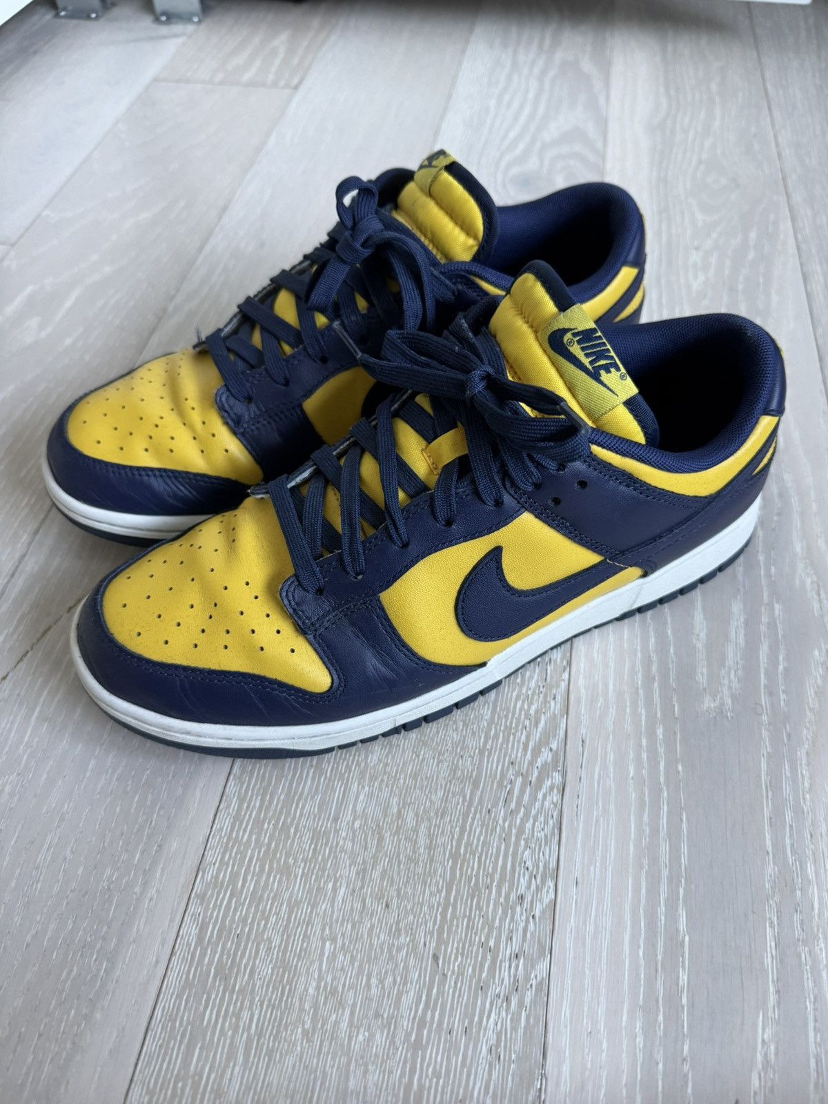 Nike Michigan Dunk Low Navy Yellow Size US 10 / EU 43 - 5 Thumbnail