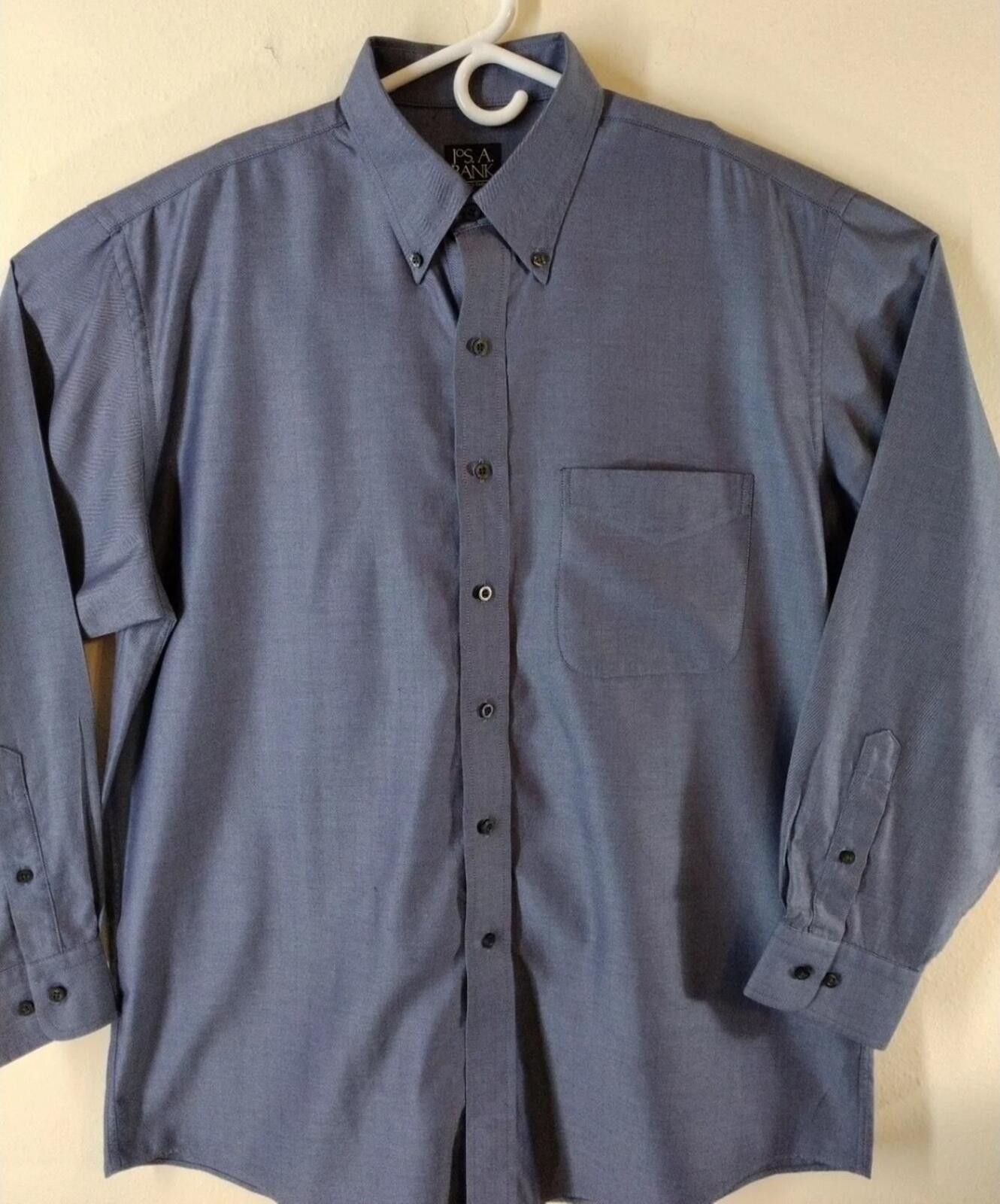 Jos. A. Bank JoS. A. BANIK Traveler's L Bluish Gray Button Down Shirt Size US L / EU 52-54 / 3 - 1 Thumbnail