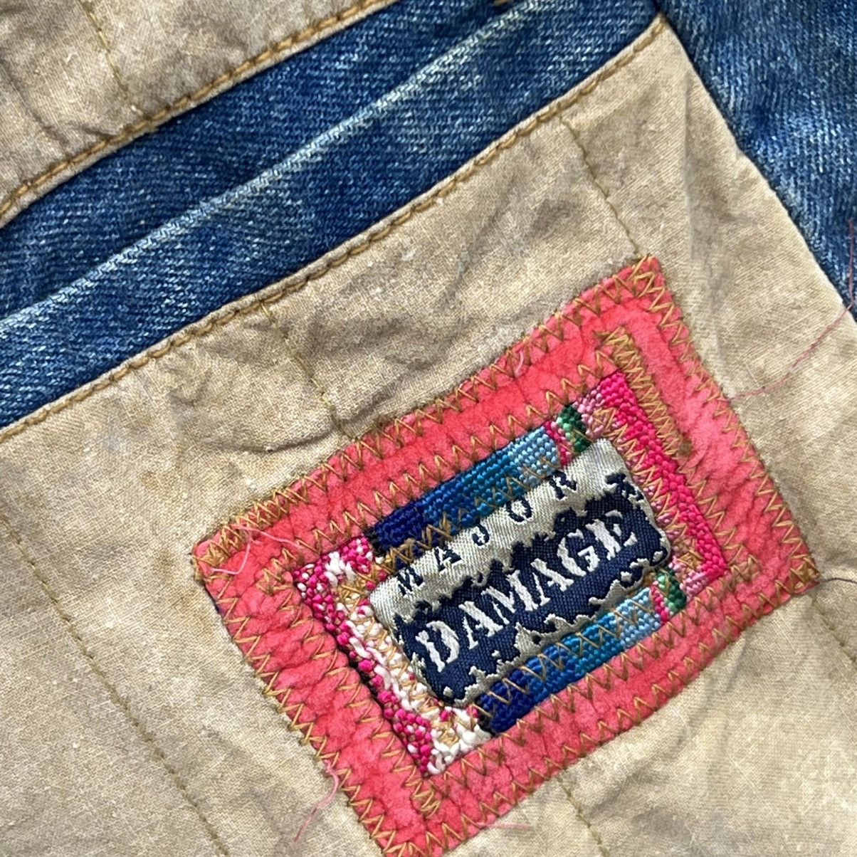 Japanese Brand “RARE” PATCHWORK HEAVY DENIM JACKET Size US XL / EU 56 / 4 - 20 Thumbnail
