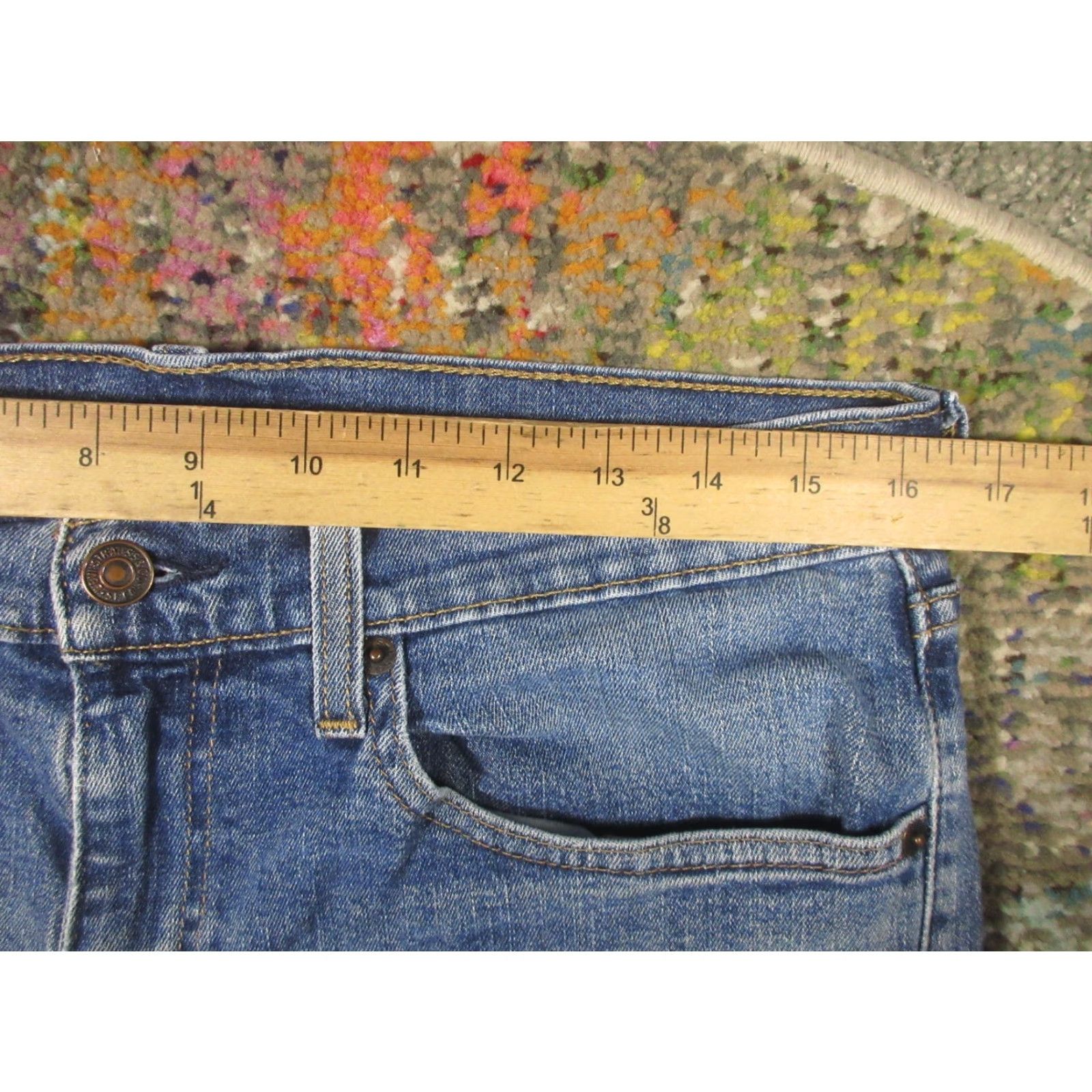 Levi's Levi's 505 Jeans 34x30 Blue Stretch Denim Regular Fit Straight Leg Men Size US 34 / EU 50 - 7 Thumbnail