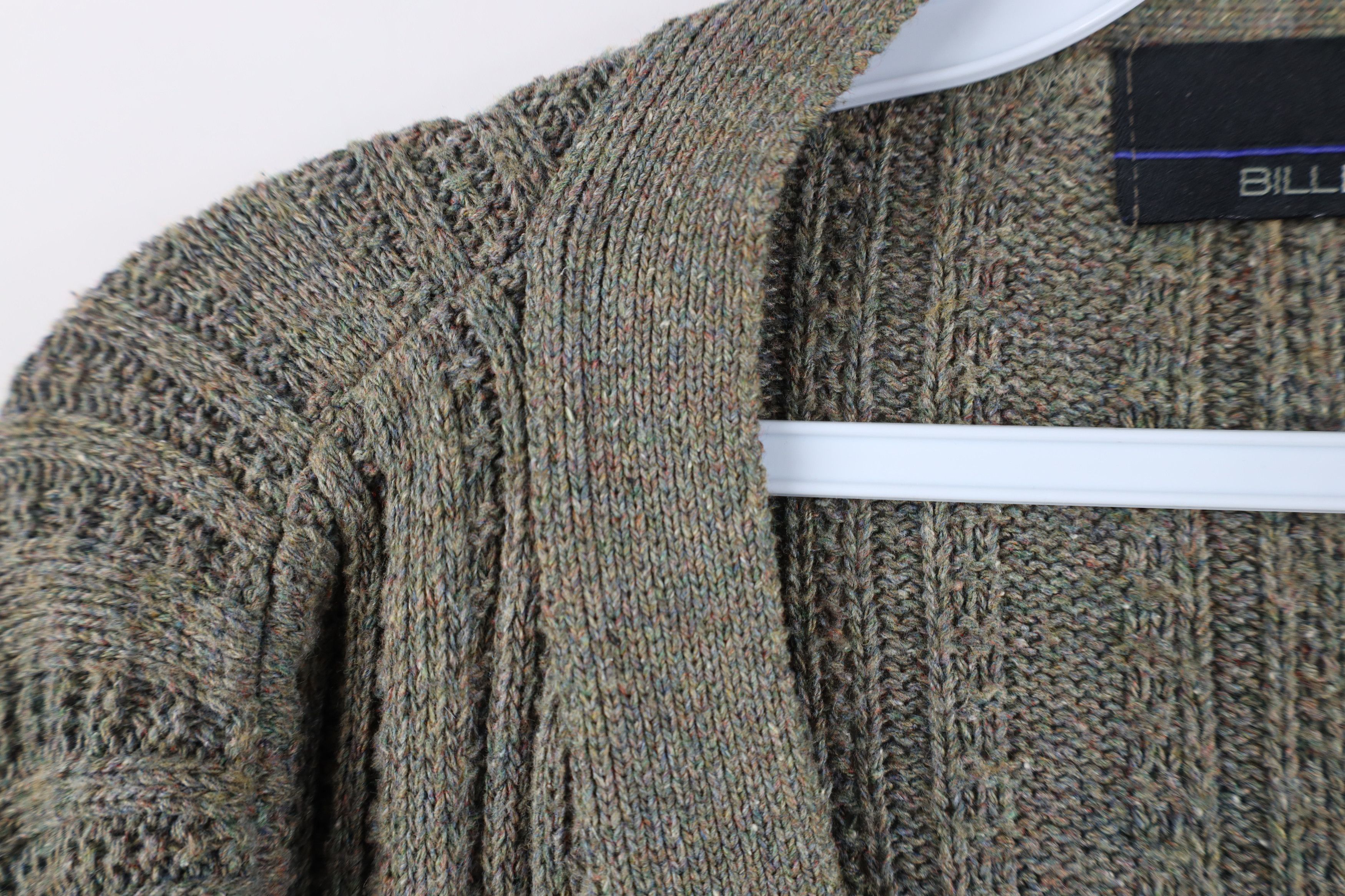 Vintage Vintage 90s Streetwear Ribbed Knit Cardigan Sweater USA Size US XL / EU 56 / 4 - 6 Thumbnail