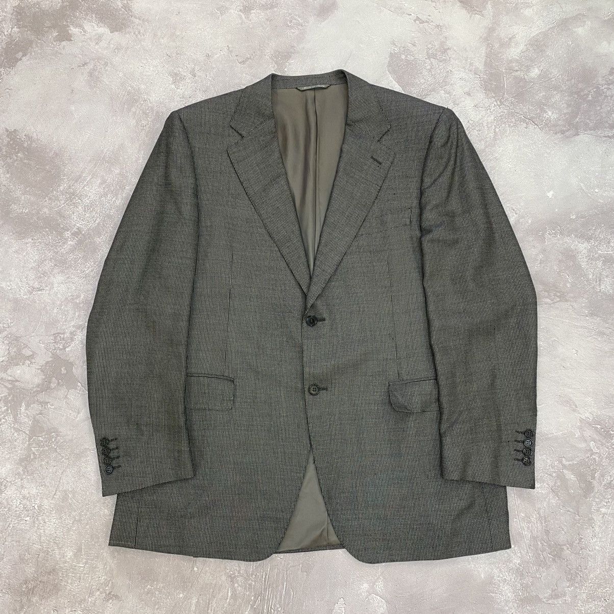 Canali Vintage Canali Formal Blazer Wool Retro Mafia Italy Size 54R - 1 Thumbnail
