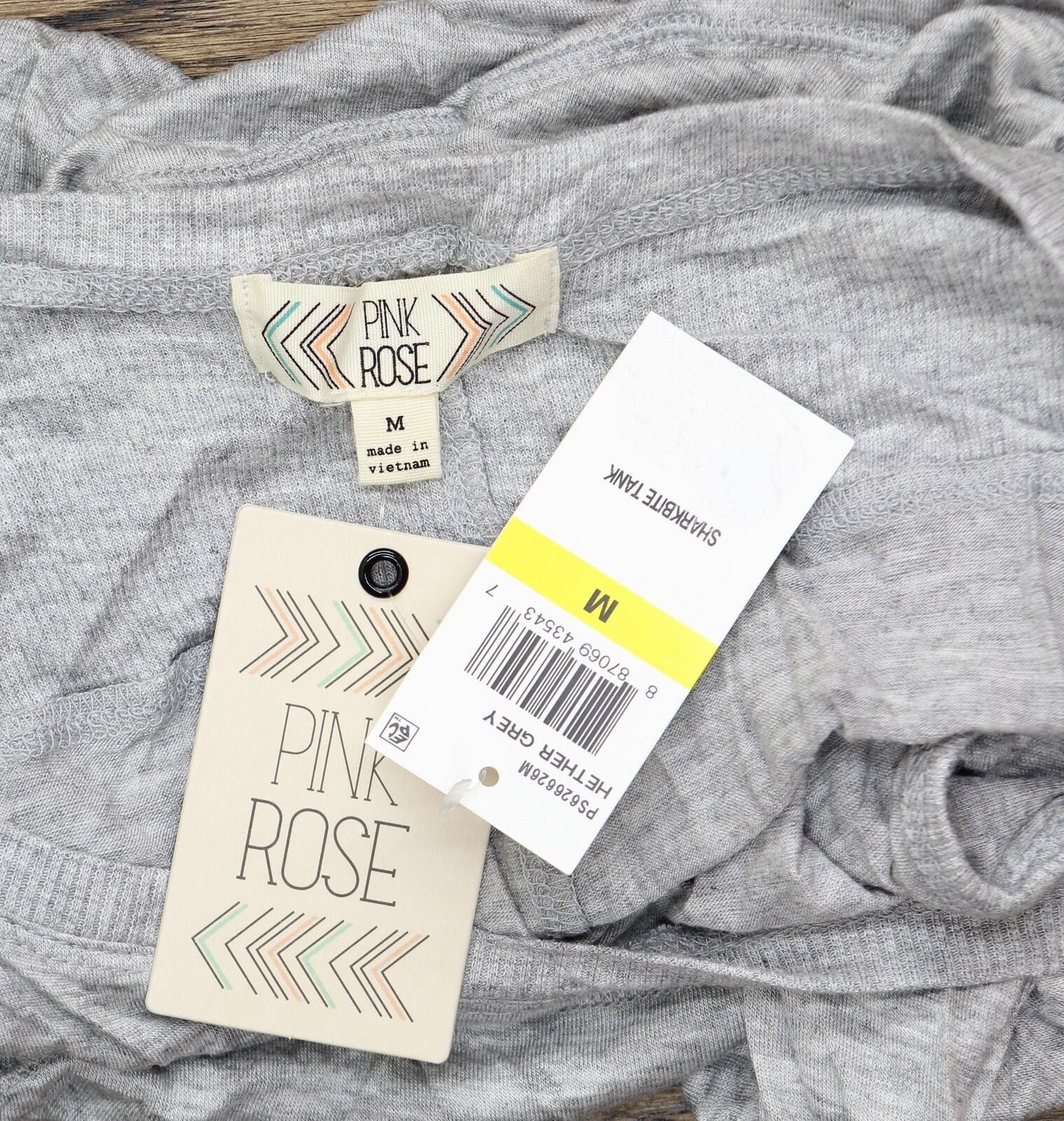 Other Nwt Pink Rose Side-slit Sharkbite Tank Top Heather Gray M Size M / US 6-8 / IT 42-44 - 3 Thumbnail