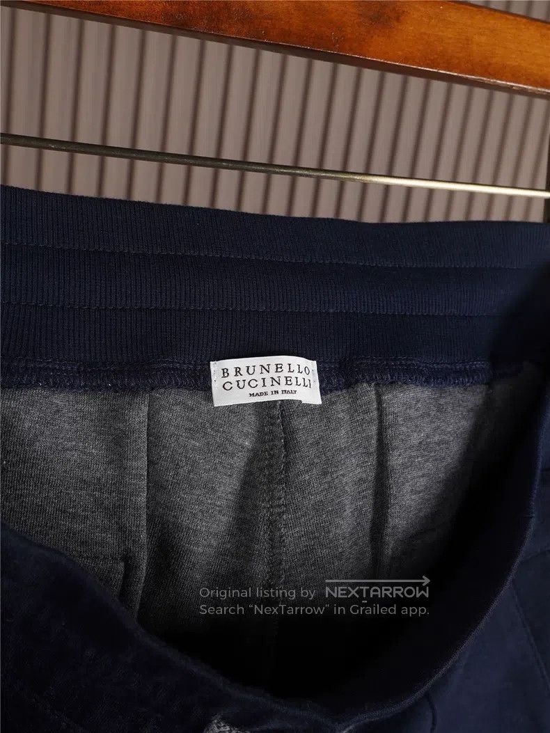Brunello Cucinelli Brunello Cucinelli size XL Navy Blue Drawstring Sport Pants Size US 29 - 8 Thumbnail