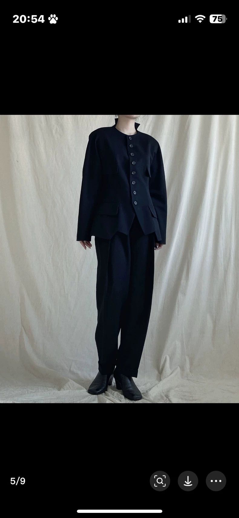 Y's Y's 90s Breasted Jacket Size ONE SIZE - 4 Thumbnail