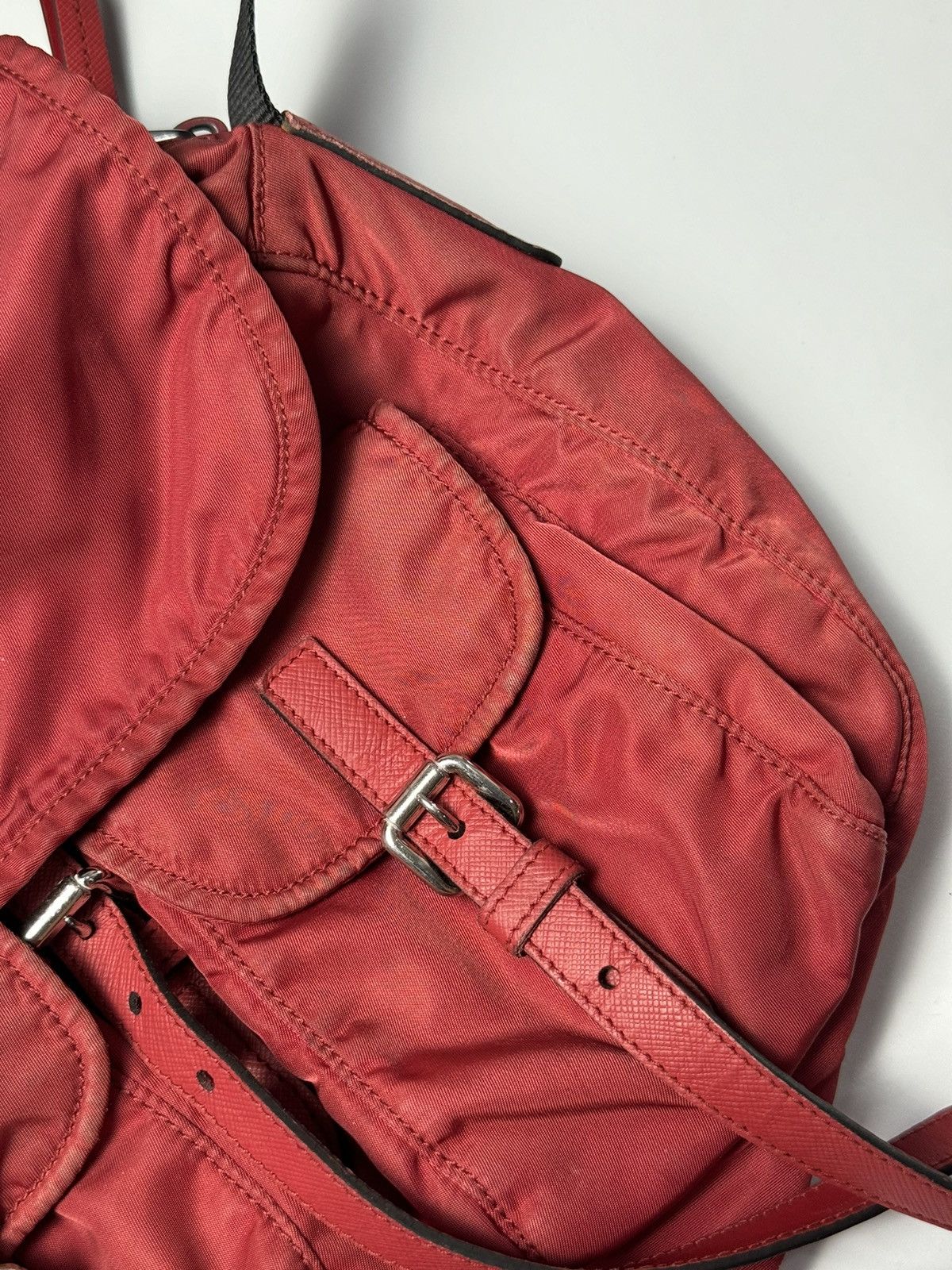 Prada Prada | Red & Black | Nylon Messenger Bag | Size ONE SIZE - 8 Thumbnail