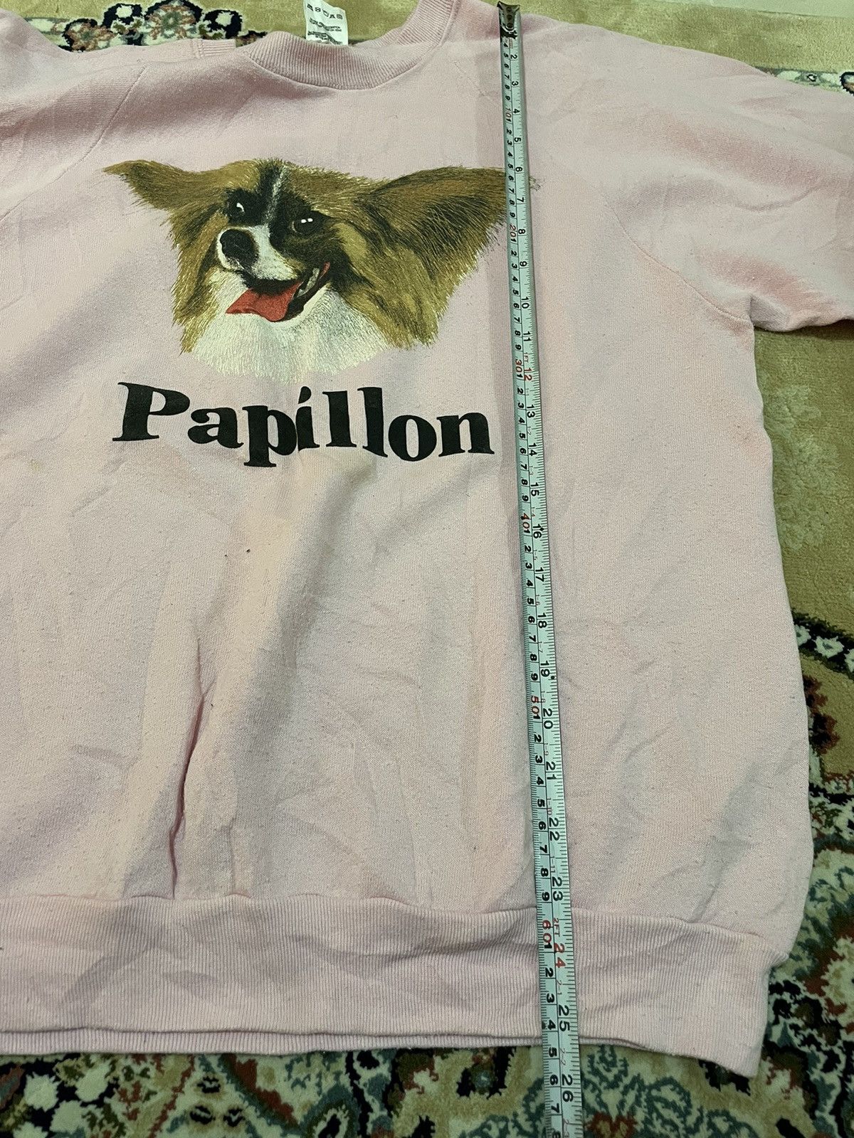Fruit Of The Loom × Vintage Vintage 90s Papillon Big Logo Sweatshirt Made in Usa 🇺🇸 Size US L / EU 52-54 / 3 - 10 Thumbnail
