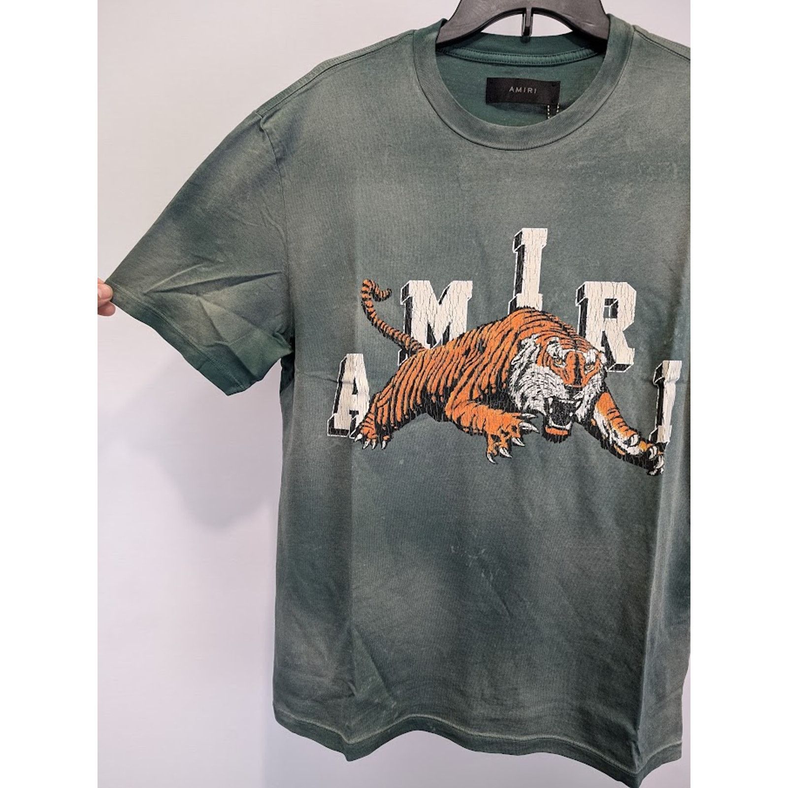 Amiri o1rshd1 Q:2 / Vintage Tiger Tee T-shirt in Green Size US S / EU 44-46 / 1 - 8 Thumbnail