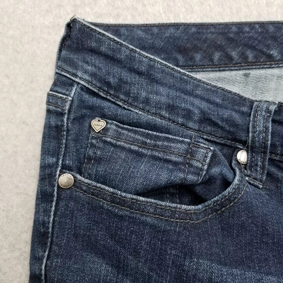 Torrid Torrid Jeans Womens 20 Blue Denim Tapered 40x31 Stretchy Size 42" / US 20 - 5 Thumbnail