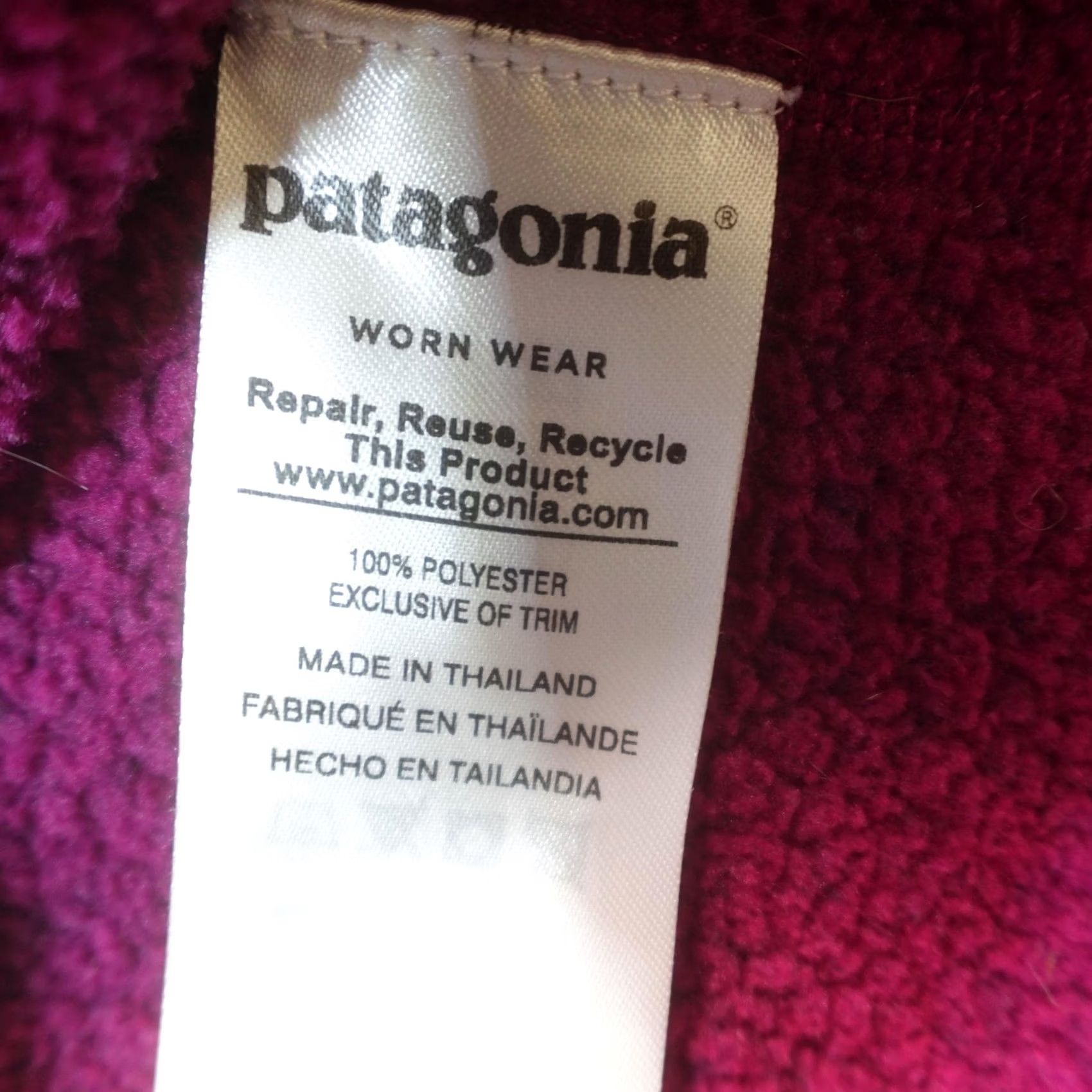 Patagonia Patagonia Sweater Womens Large Pink 1/4 Zip Fleece Pullover Thermal Knit Outdoor Size L / US 10 / IT 46 - 4 Thumbnail