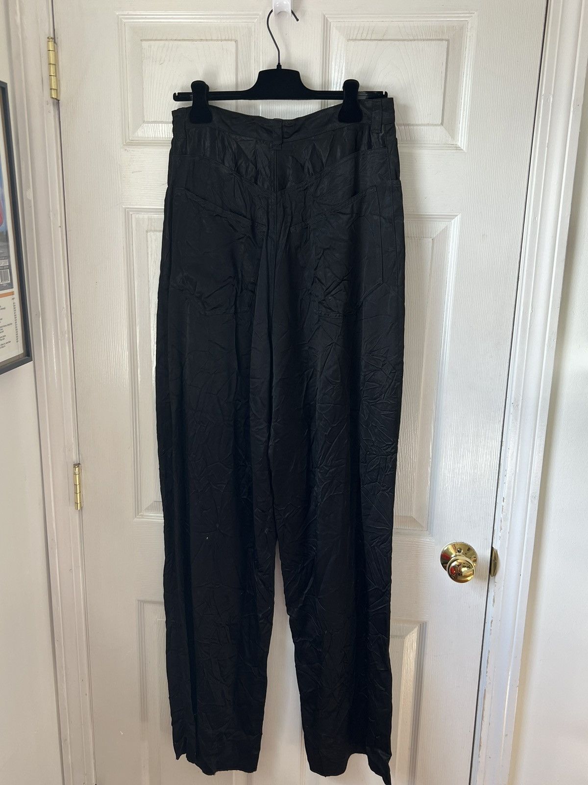 Balenciaga Black Unisex Mirror Satin Pants Size US 30 / EU 46 - 3 Thumbnail