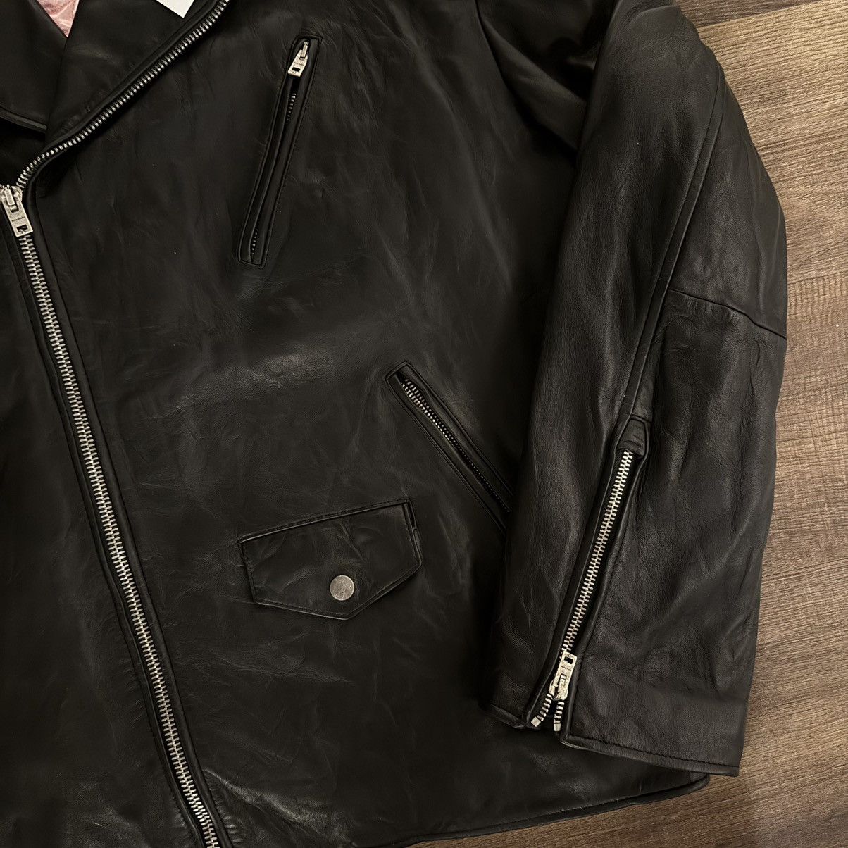 Acne Studios Acne Studios Distressed Leather Jacket Black Size US M / EU 48-50 / 2 - 5 Thumbnail