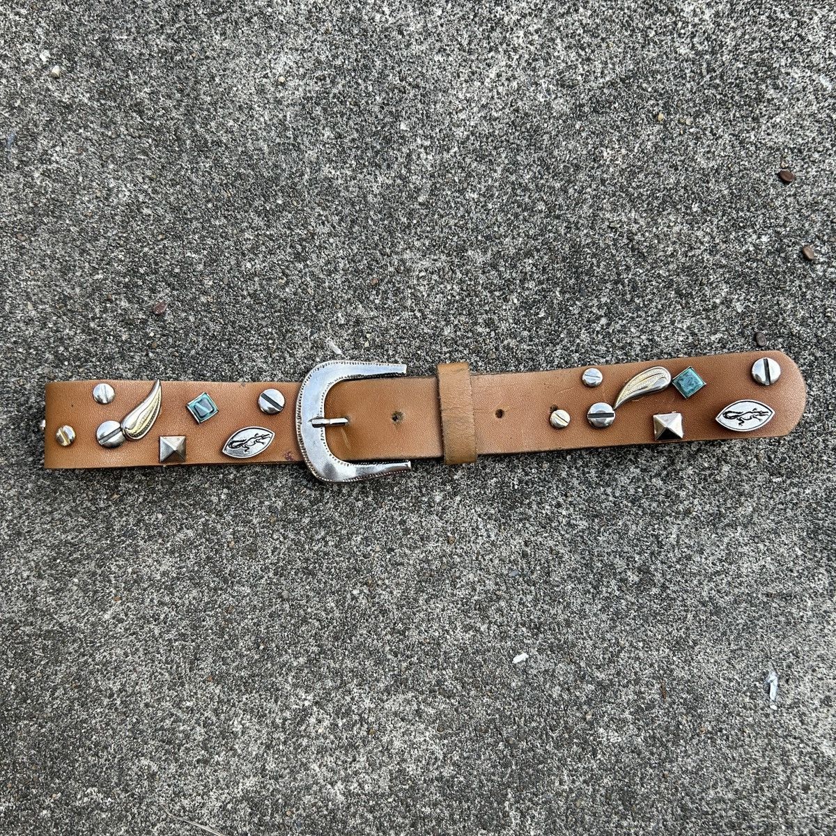 Vintage Vintage studded leather belt (Kapital Style) Size ONE SIZE - 1 Thumbnail
