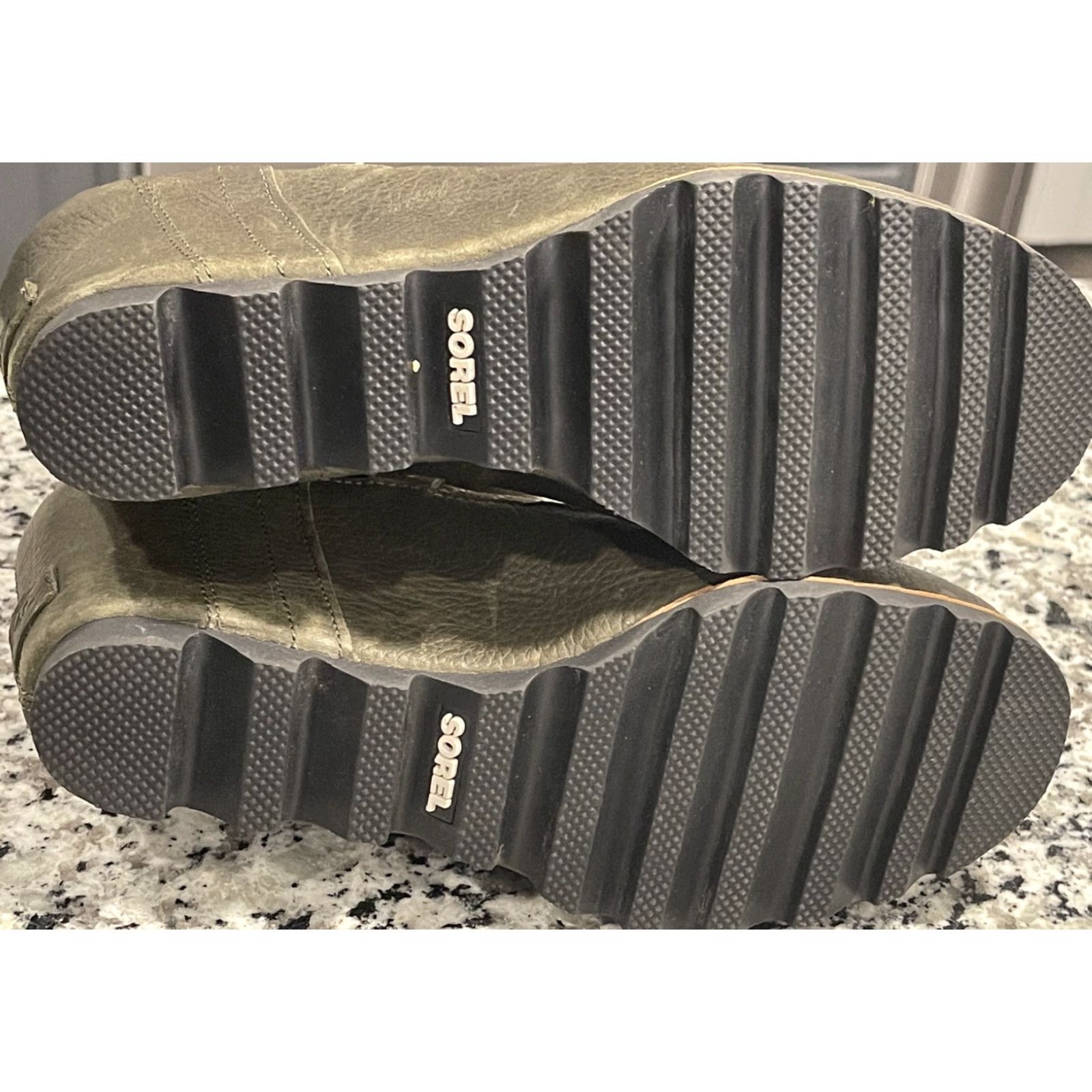 SOREL Sorel Boots Green Hidden Wedge NL2628-383, Size 8.5, Leather, Bootie, Women, US 8.5, UK 6.5 Size US 6.5 / IT 36.5 - 7 Thumbnail