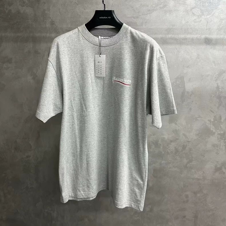 Balenciaga Balenciaga Gray Logo Print Short Sleeve T-shirt-yf Size US XS / EU 42 / 0 - 1 Thumbnail