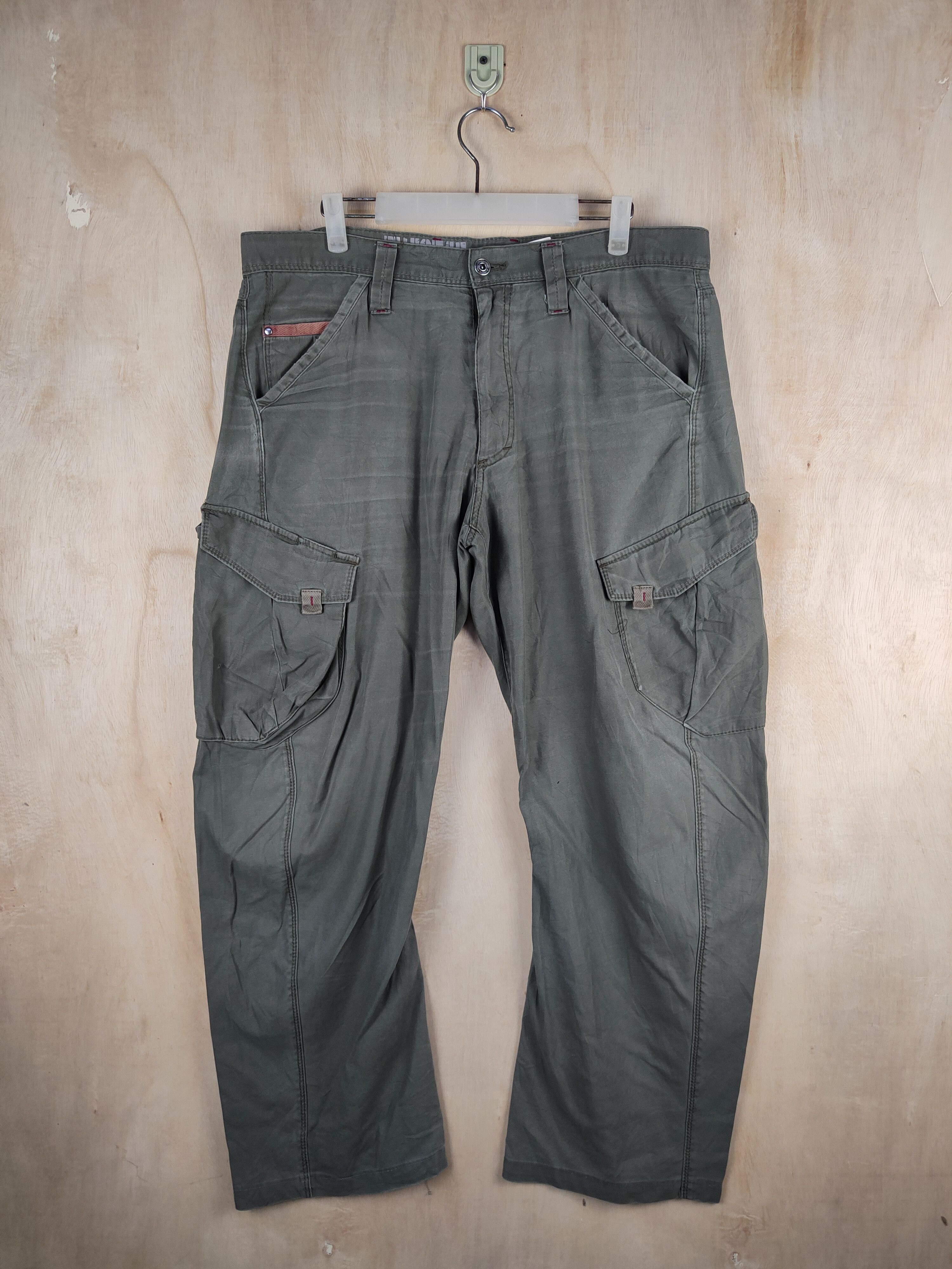 image of Vintage Xebec Twist45 Green Multipocket Tactical Cargo Pants S2429 in Army Green, Men's (Size 36)