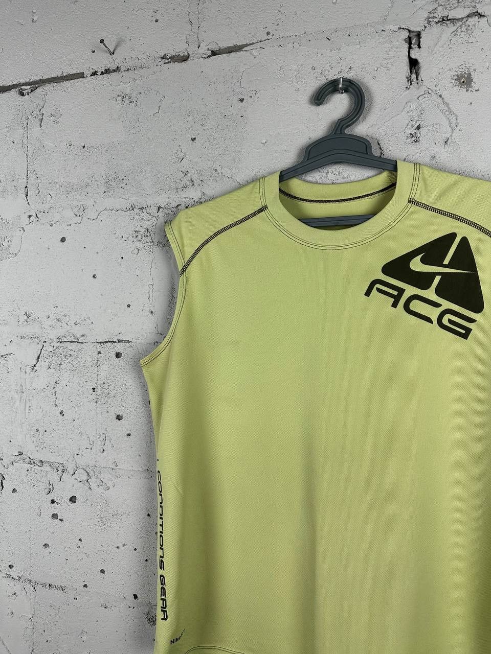 Nike × Nike ACG × Vintage Vintage NIKE ACG Thermo Logo Tank Top Green Size US XL / EU 56 / 4 - 3 Thumbnail