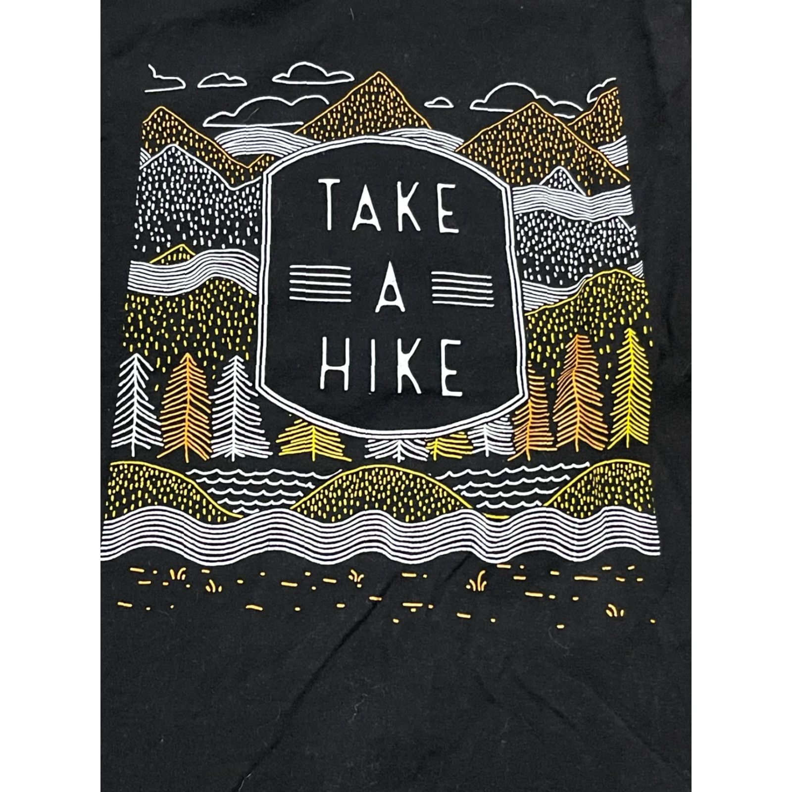 Vintage Annarbor Shirt Men M Black TAKE A HIKE Print T-Shirt Short Sleeve Round Neck Graphic Print Middle 90s? (No, avoid 90s) Size US M / EU 48-50 / 2 - 3 Thumbnail