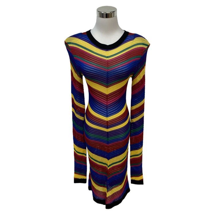 Balmain Balmain Rainbow Knit Midi Dress Size 34 Size XS / US 0-2 / IT 36-38 - 1 Thumbnail