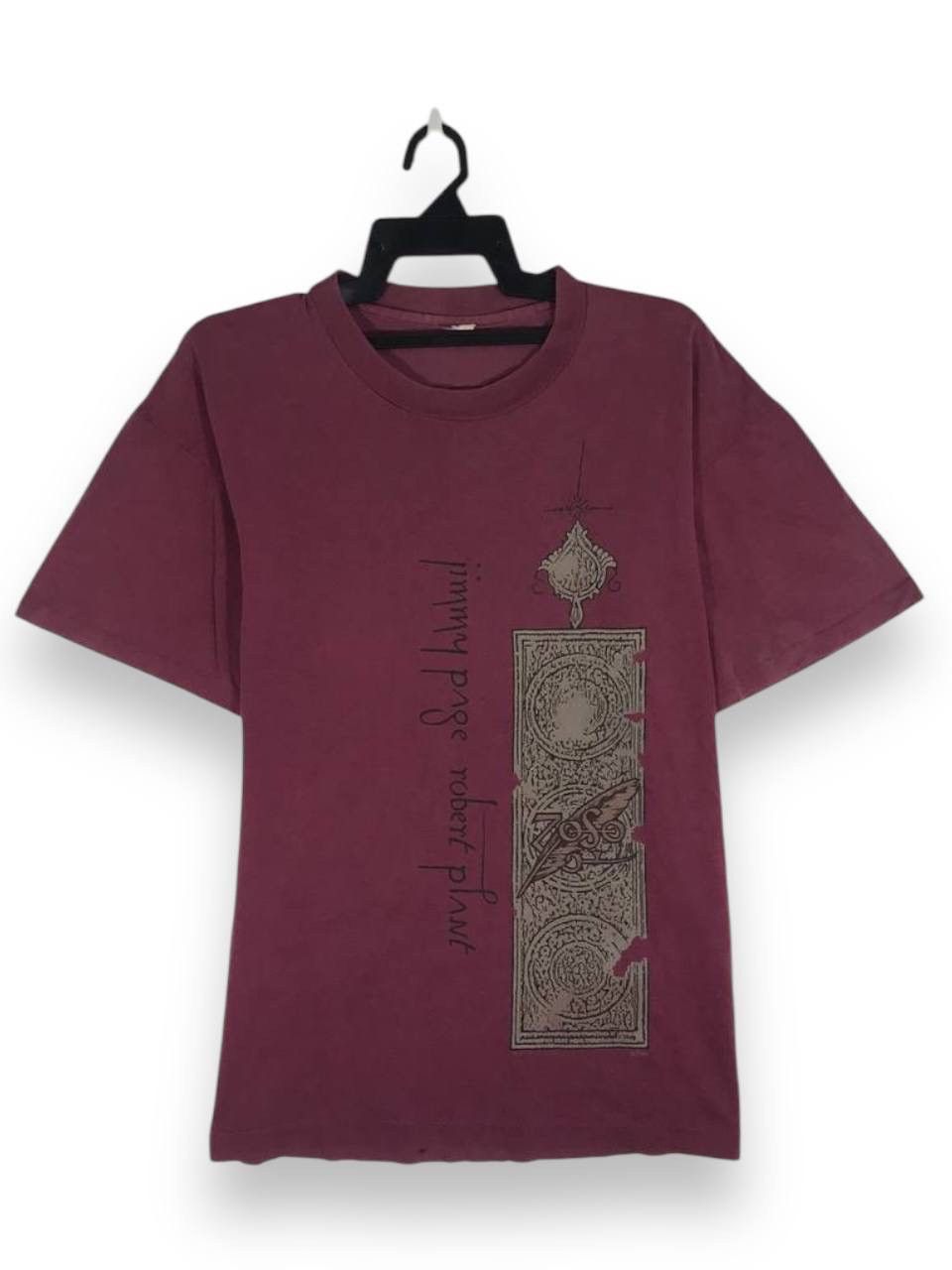 Band Tees × Vintage 1998 Page and Plant Shirt Led Zeppelin Travis
