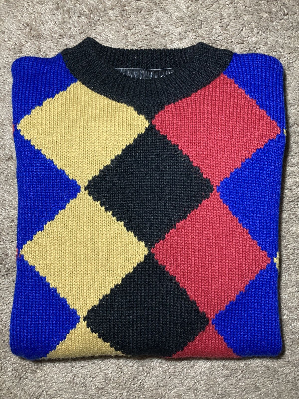 Martine Rose SS19 Martine Rose Harlequin Jumper 2019 Cards Joker Blue Size US M / EU 48-50 / 2 - 1 Thumbnail