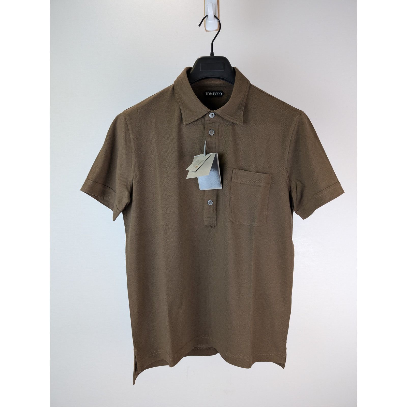Tom Ford o1rshd1 Cotton Pique Polo Shirt in Brown Size US M / EU 48-50 / 2 - 2 Thumbnail