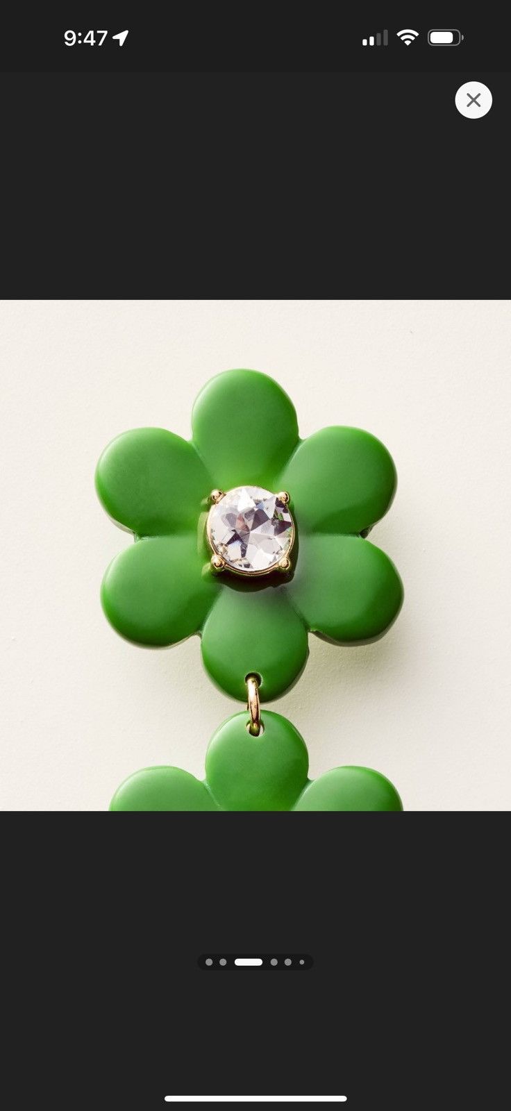 Kate Spade Floral Linear Earrings | kate spade x Target Green Size ONE SIZE - 3 Thumbnail