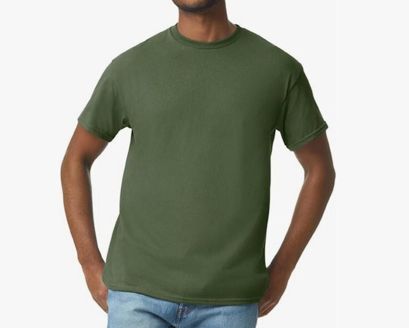 Gildan Gildan Men's Heavy Cotton T-shirt, Military Green, Large US Size US L / EU 52-54 / 3 - 1 Thumbnail