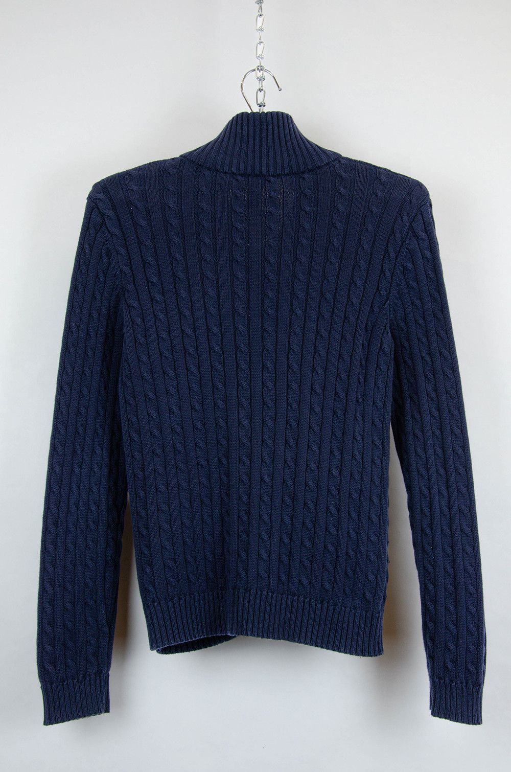Lauren Ralph Lauren Lauren Ralph Lauren Cable Zip Sweater – Navy – Size M Size M / US 6-8 / IT 42-44 - 2 Thumbnail
