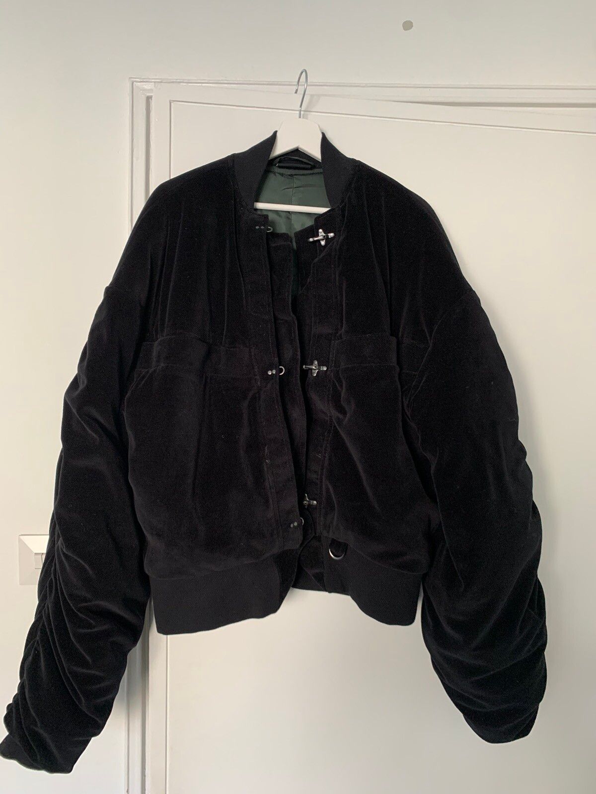 Designer Unvain Studios Velour Bomber jacket black | Grailed