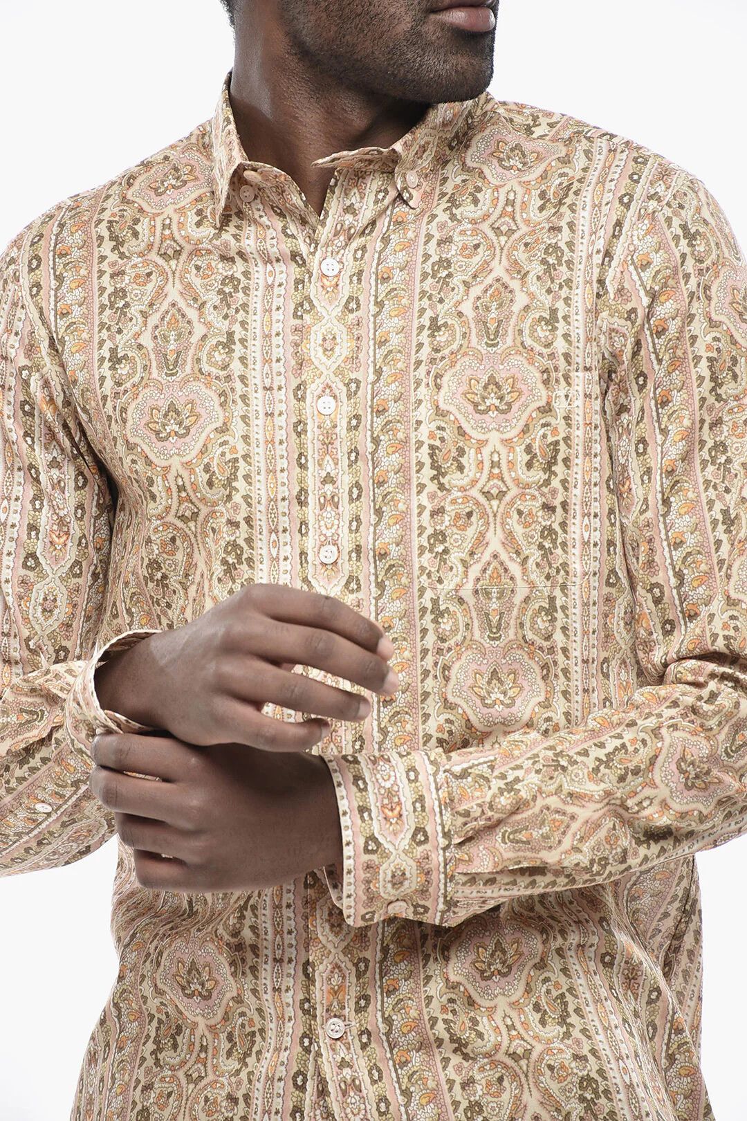 Valentino og1mm0426 Cotton Button-Down Shirt in Multicolor Size US XXS / EU 40 - 3 Thumbnail
