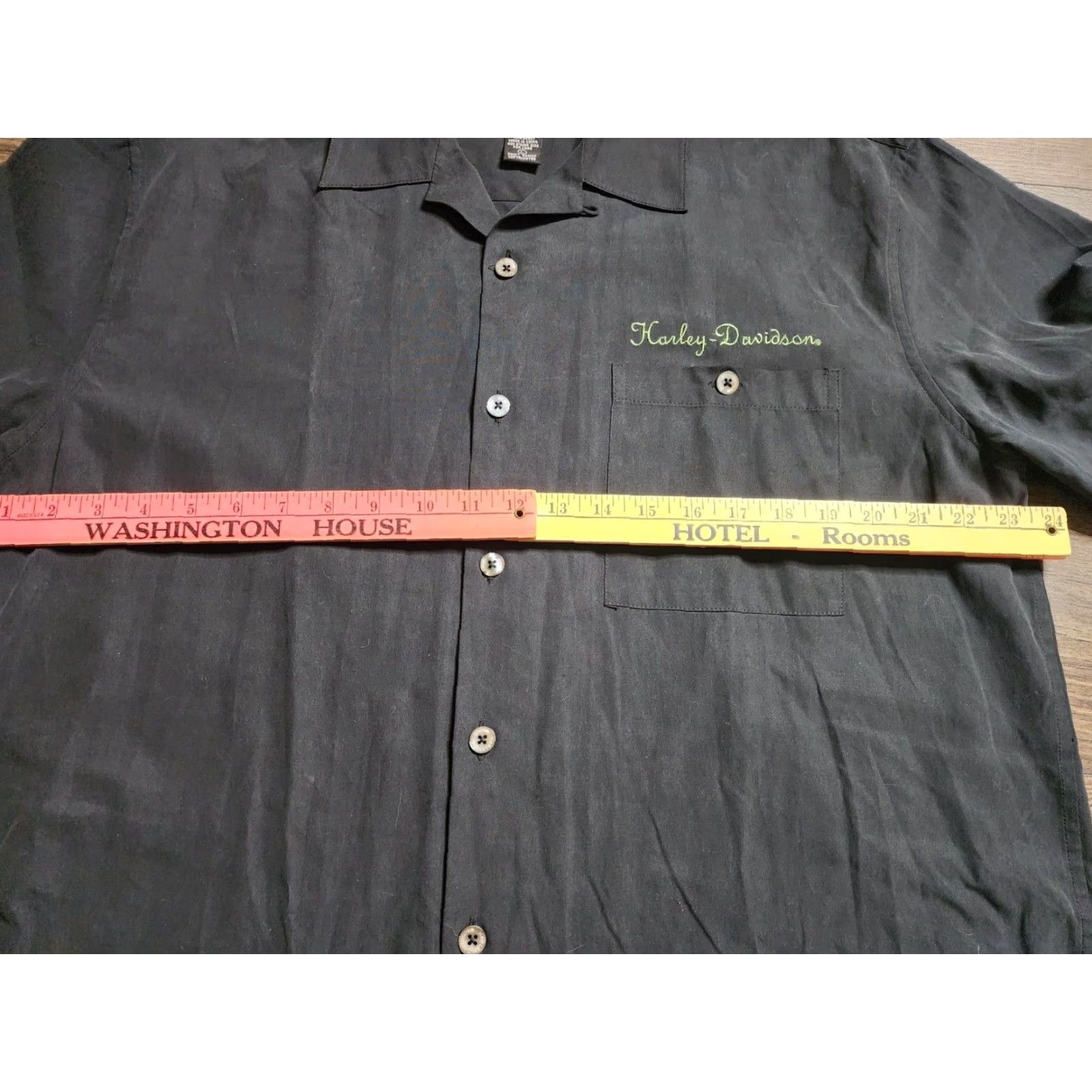 Harley Davidson Harley-Davidson Christmas Santa Panelback Shirt Large Black Embroidered Mens Size US L / EU 52-54 / 3 - 5 Thumbnail