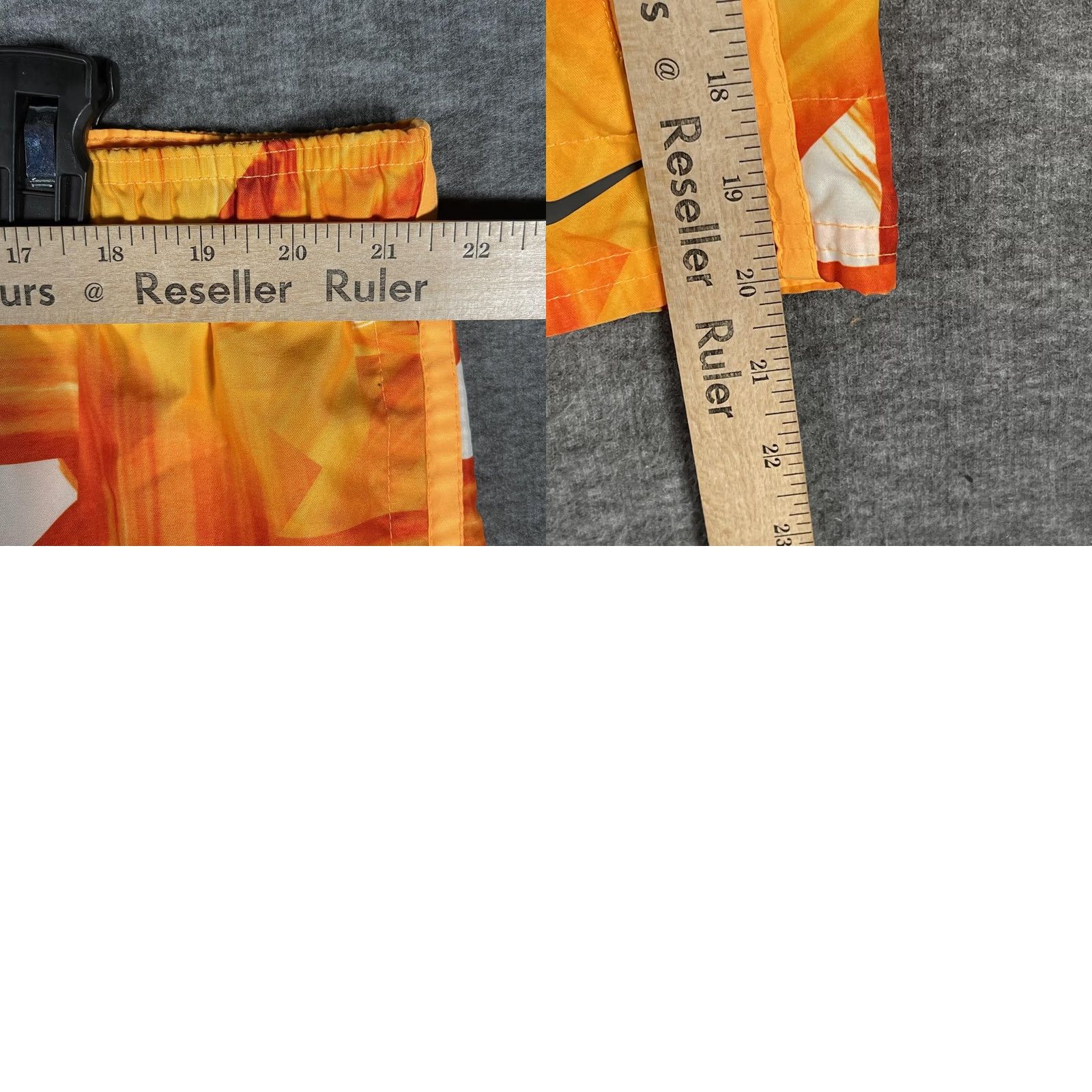 Nike Nike Mens 2XL Orange Abstract Swim Trunks Boardshorts Drawstring Swoosh Size US 39 - 8 Thumbnail