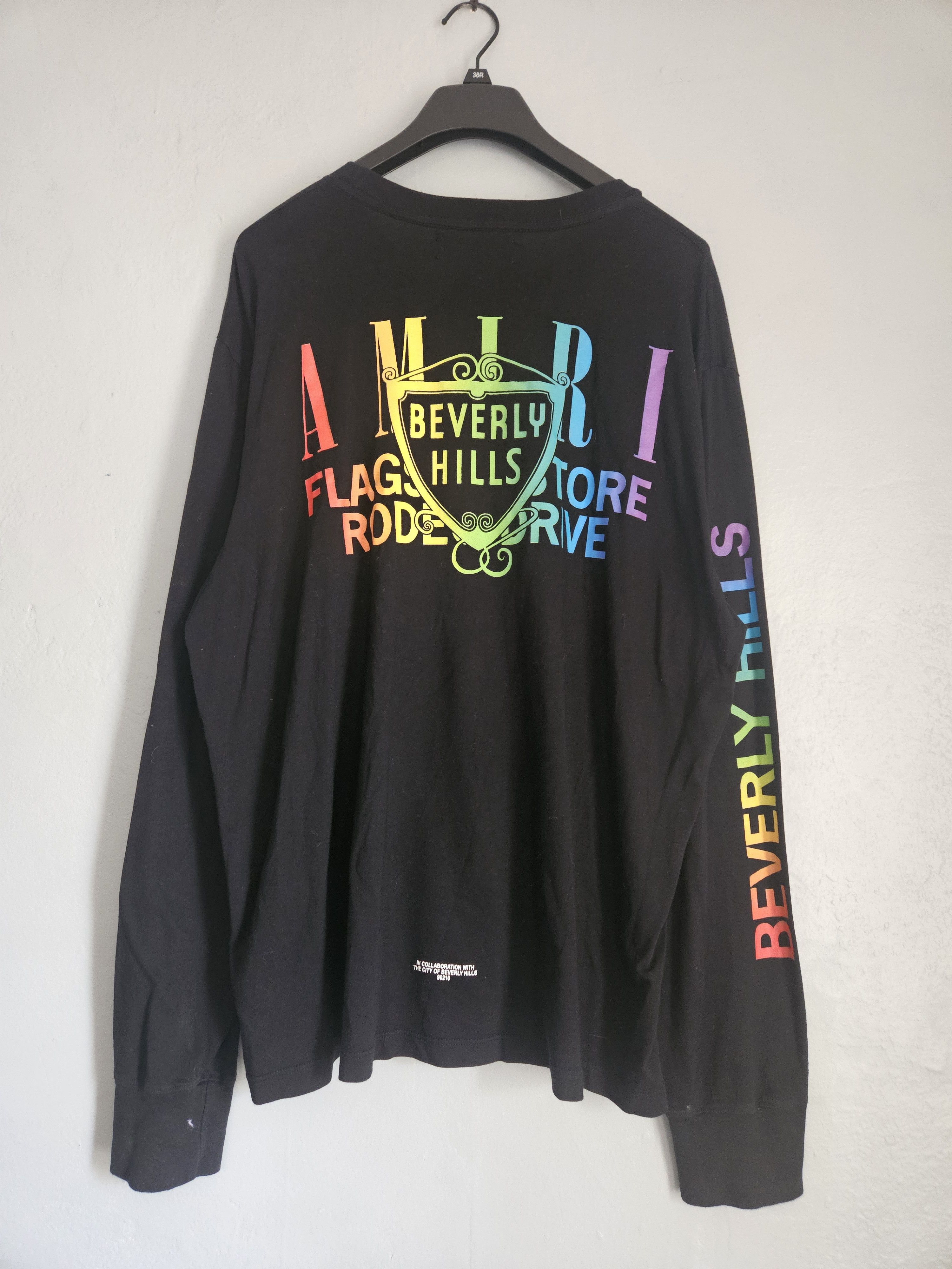 Amiri Beverly Hills Rainbow Long Sleeve T Shirt Size US XL / EU 56 / 4 - 1 Thumbnail