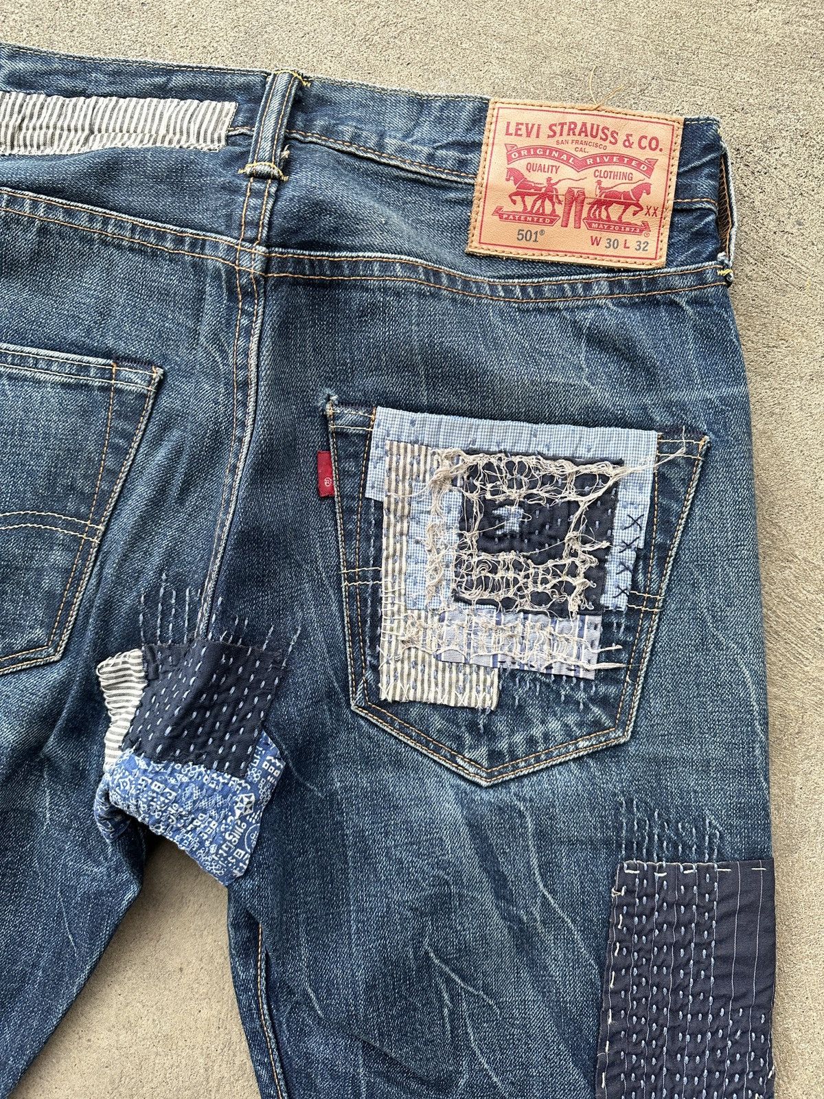 Levi's Levi’s 501 - Sashiko/Boro Patchwork Denim Size US 30 / EU 46 - 8 Thumbnail
