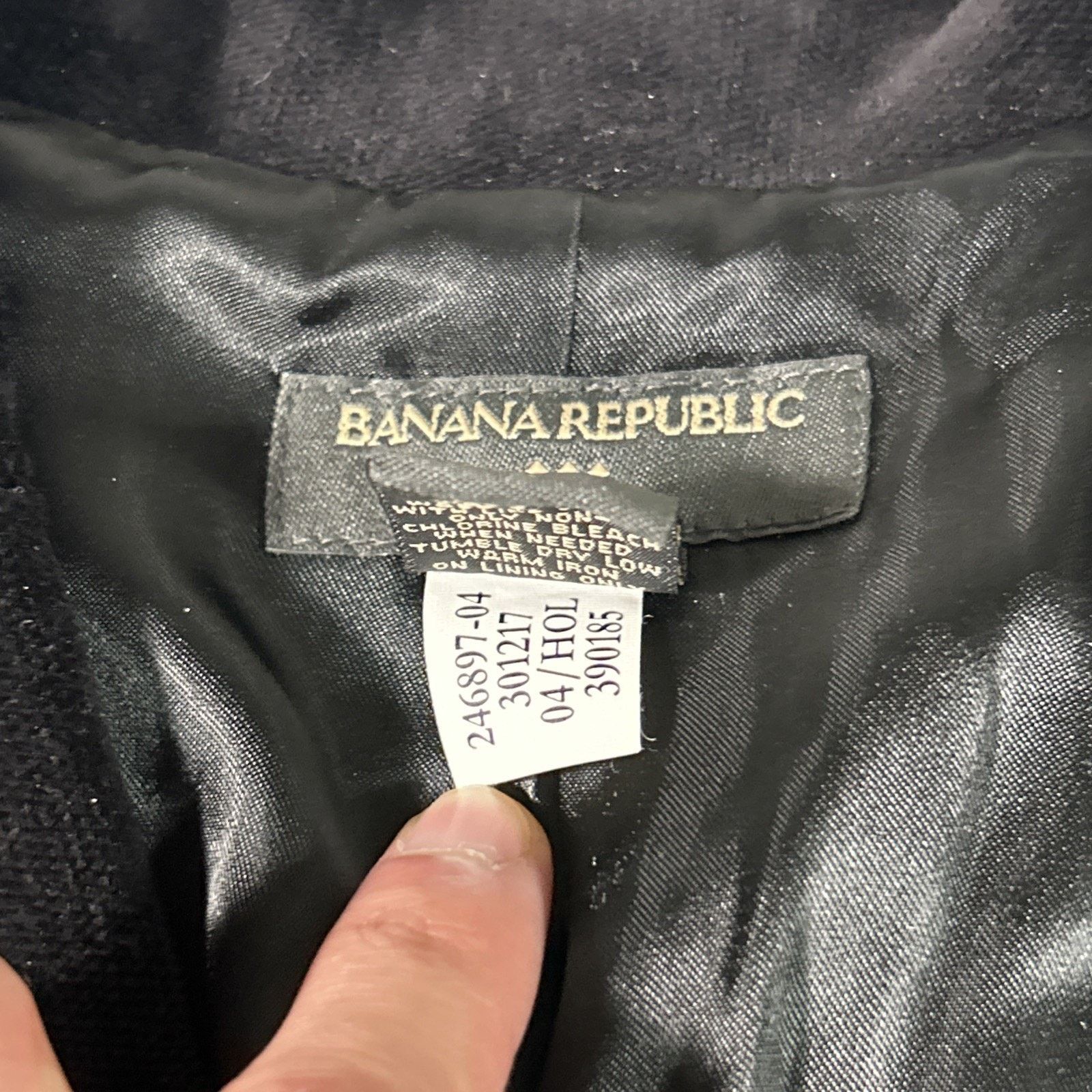 Banana Republic Single Breast Pea Coat Blazer Jacket Womens 4 Formal Black Size S / US 4 / IT 40 - 4 Thumbnail
