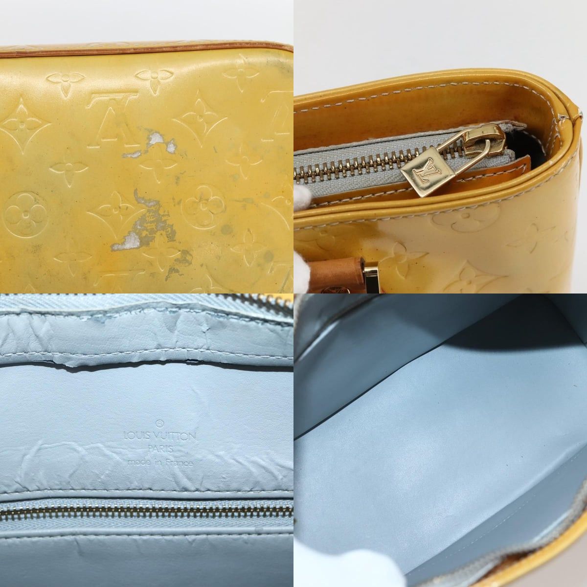 Louis Vuitton LOUIS VUITTON Monogram Vernis Houston Hand Bag Gris M91053 Size ONE SIZE - 11 Thumbnail