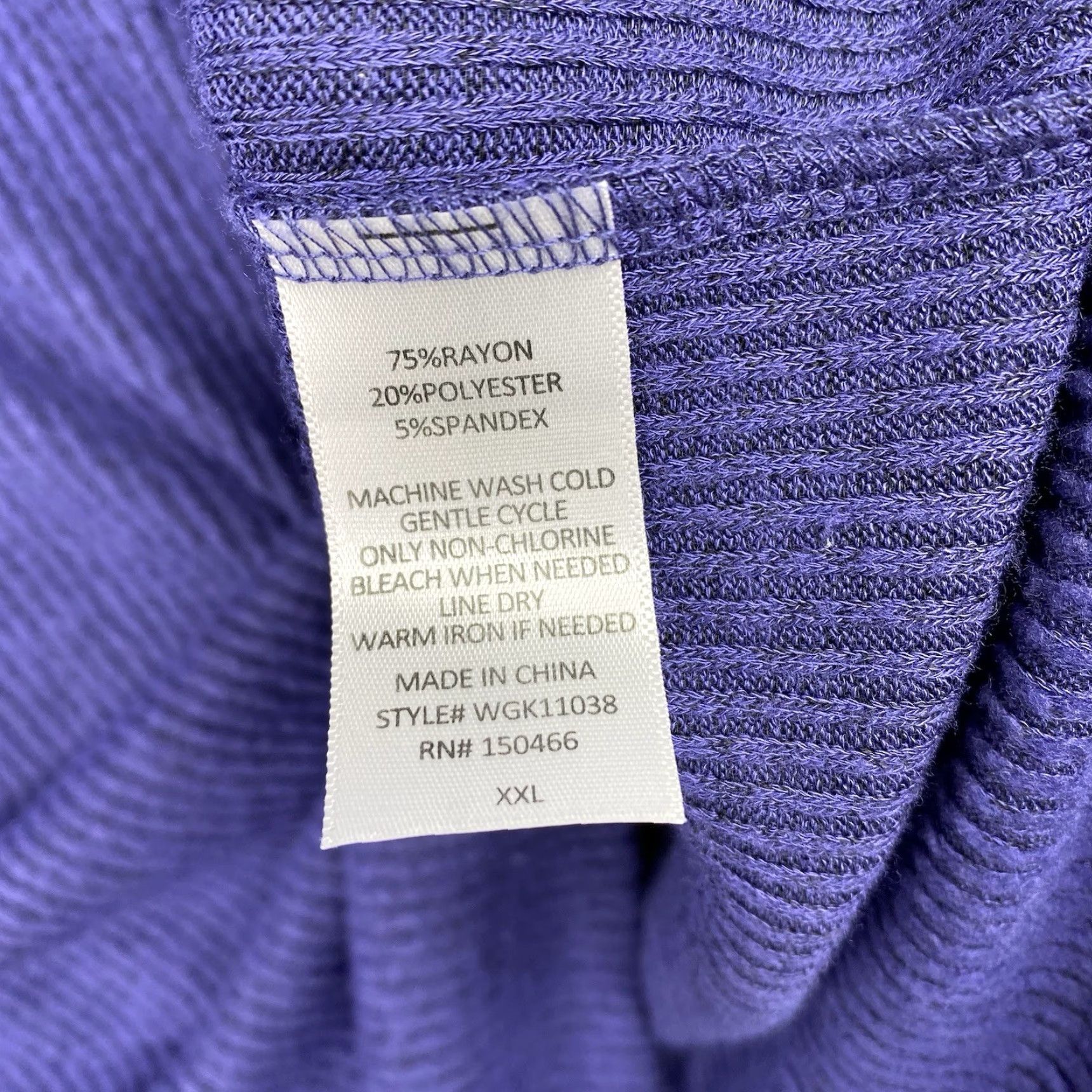 Market Market & Spruce Hoodie Women XXL Purple Knit Stretch Hooded Long Sleeve Ribbed Sweater Size XXL / US 16-18 / IT 52-54 - 7 Thumbnail