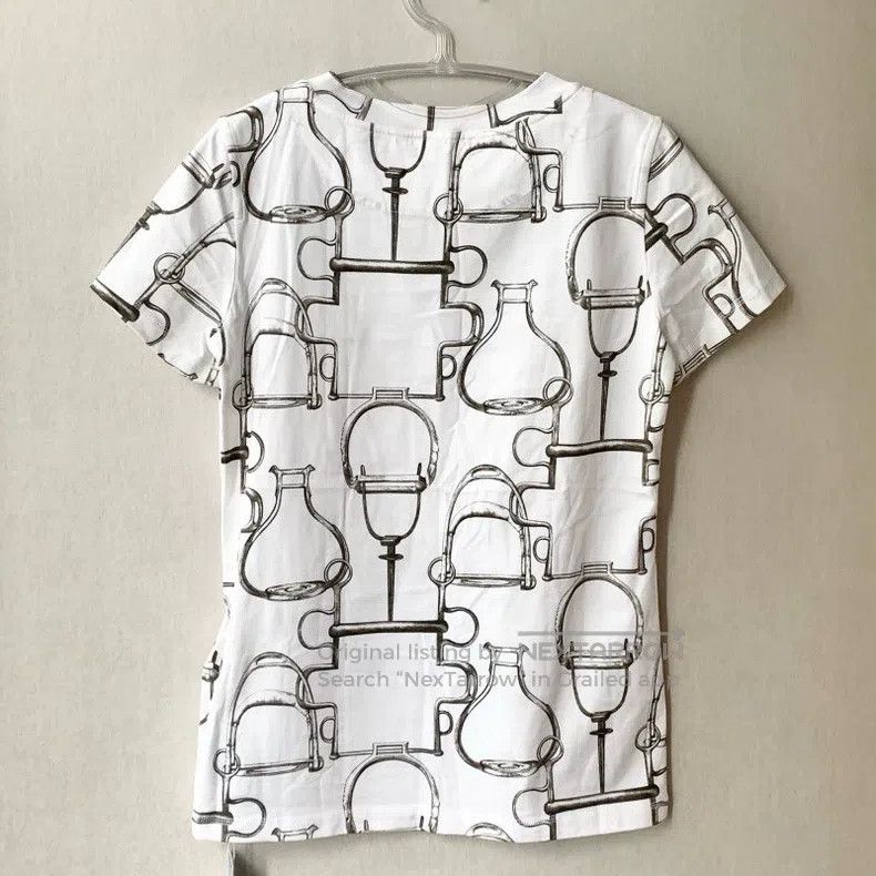 Hermes Hermes White women's T-shirt Size XS / US 0-2 / IT 36-38 - 2 Thumbnail