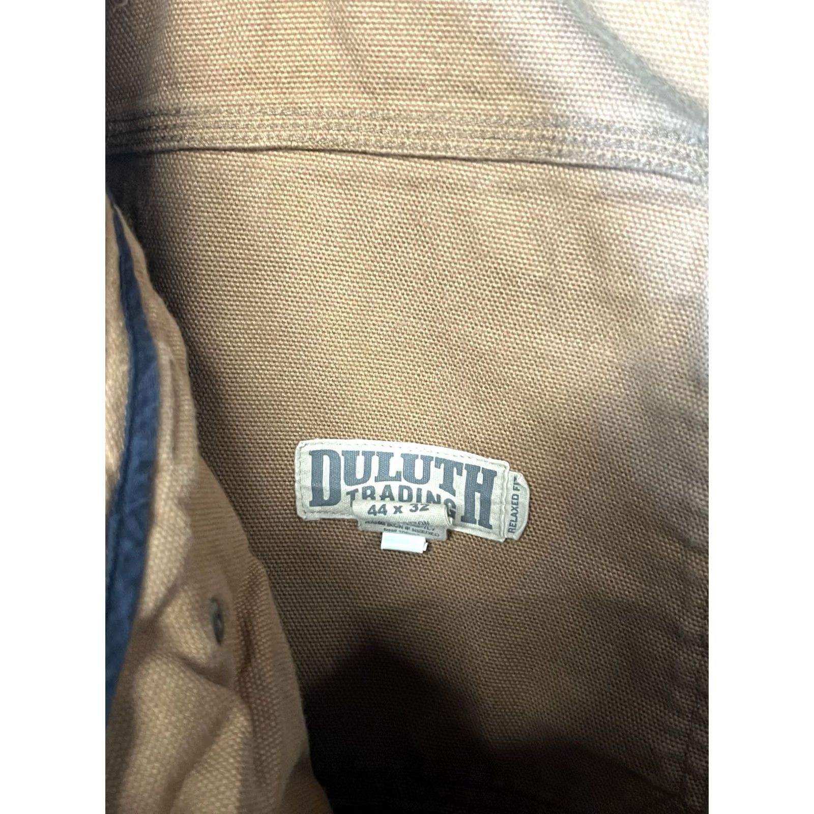 Vintage Duluth Mens Khaki Canvas Work Pants Straight Leg Size 44 32 Size US 44 / EU 60 - 3 Thumbnail