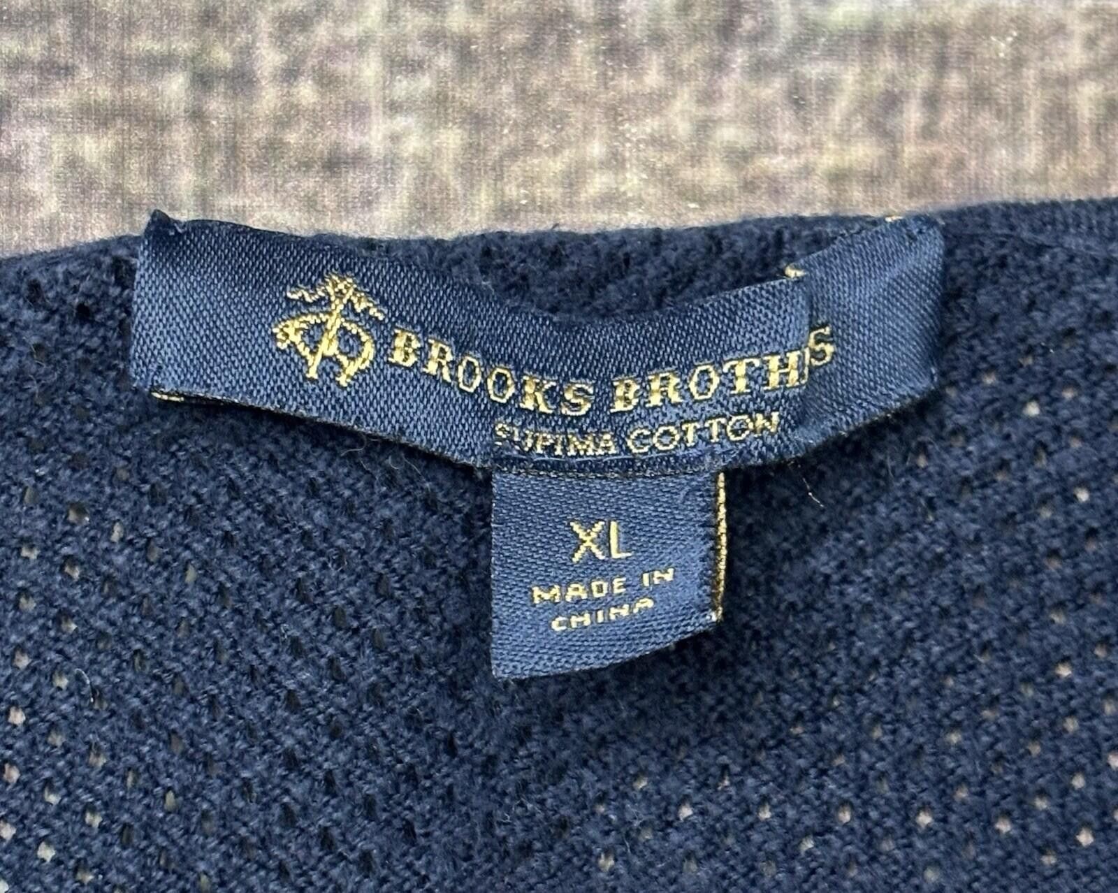 Brooks Brothers Brooks Brothers Sweater Womens XL Supima Cotton V-Neck Navy Size XL / US 12-14 / IT 48-50 - 2 Thumbnail