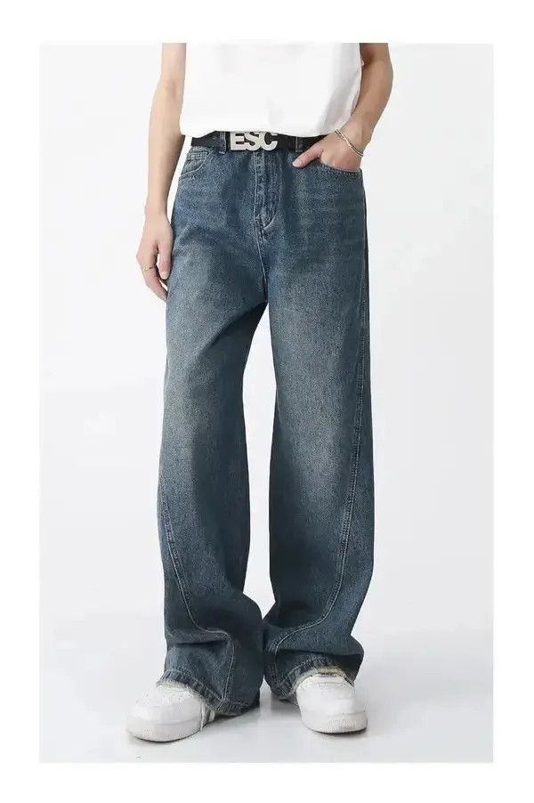 Jean Y2K Vintage Wide Leg Jeans Japanese brand style Size US 34 / EU 50 - 1 Thumbnail