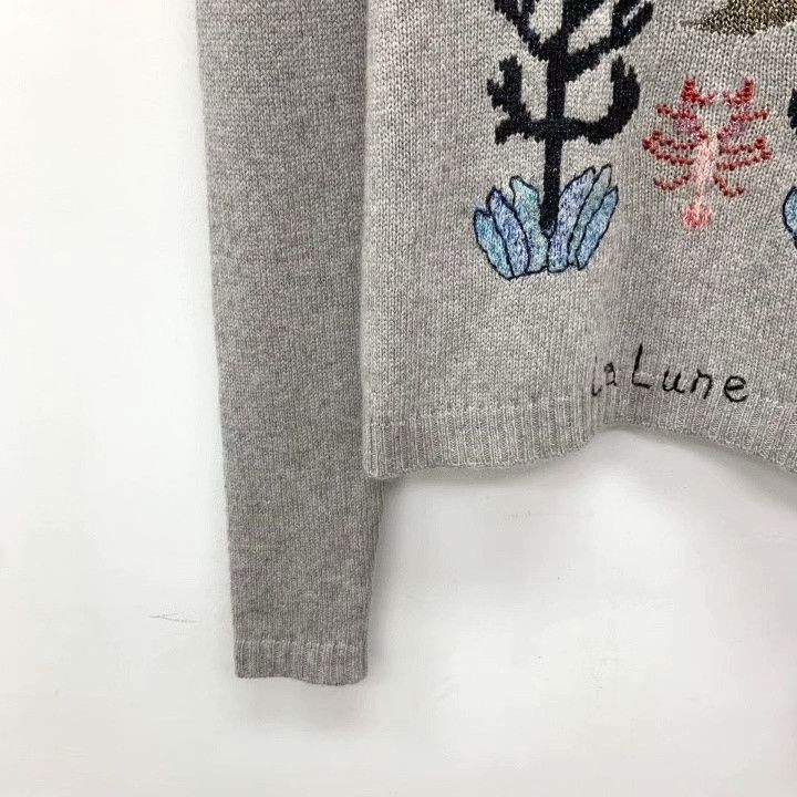 Dior Dior Gray Star Moon Embroidery Cashmere Sweater Size US M / EU 48-50 / 2 - 4 Thumbnail