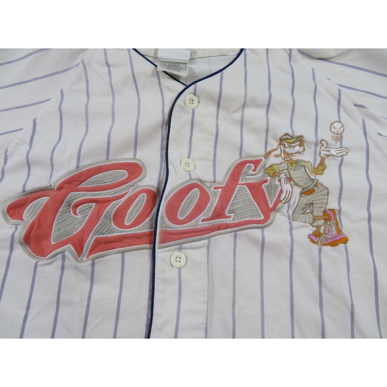 Other Goofy Disney Baseball Jersey Style Shirt White Striped M Y2K Size US M / EU 48-50 / 2 - 3 Thumbnail