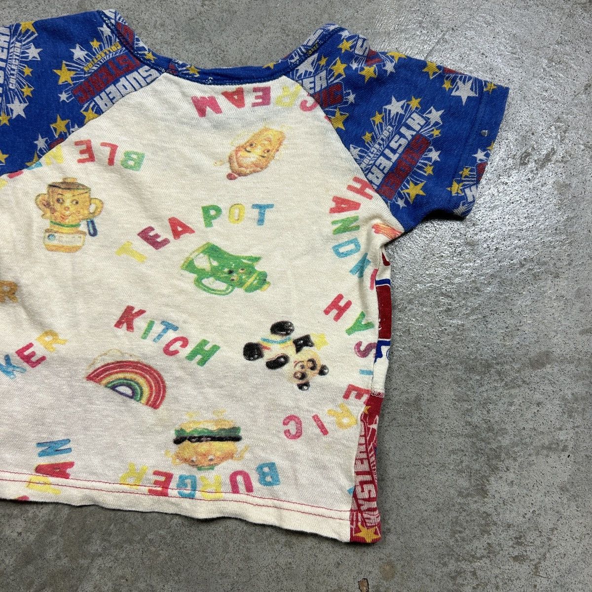 1990s Hysteric Mini Baby Tee Full Print