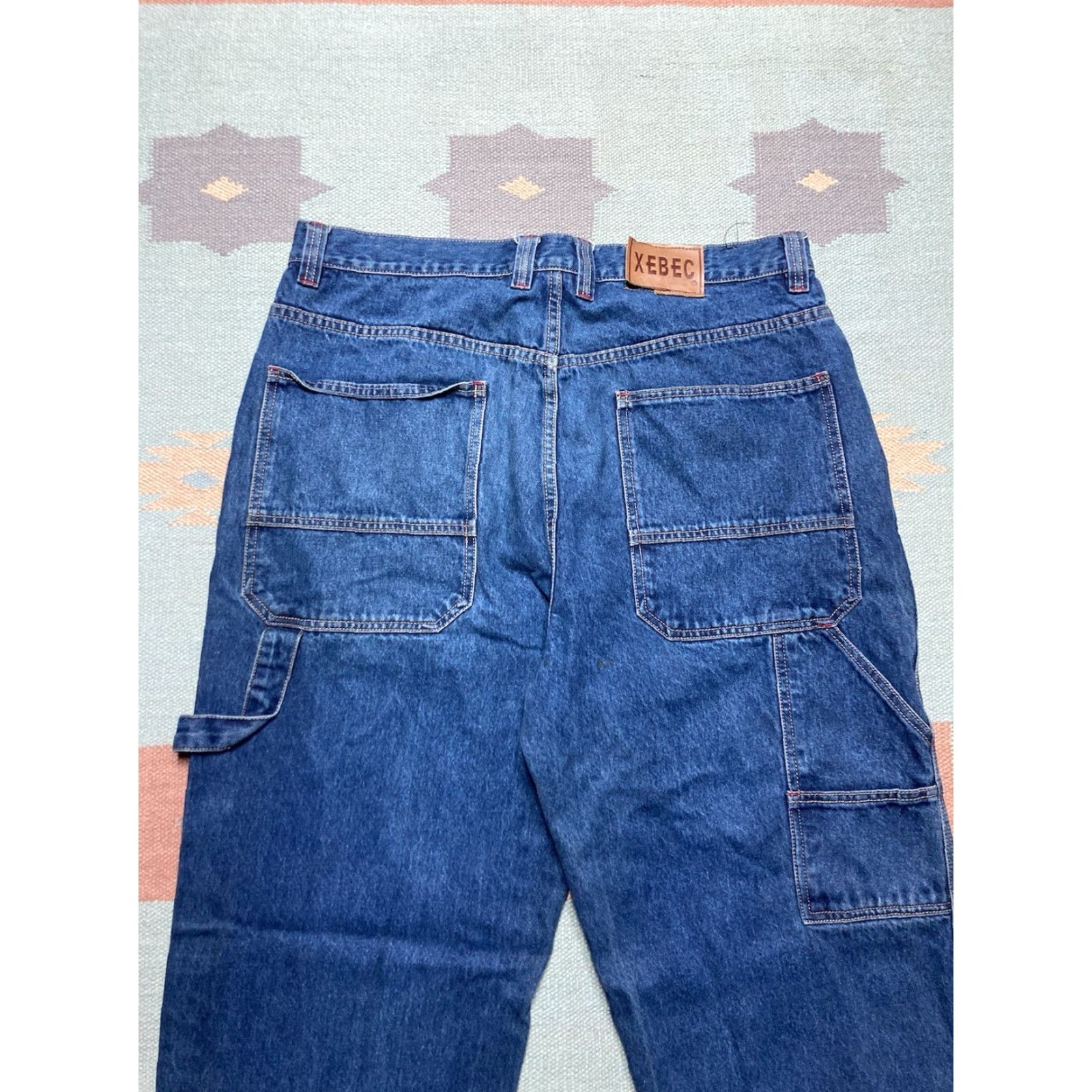 JNCO VINTAGE Jeans Wide-Leg 38x34 Men Blue Pockets Y2K Baggy Carpenter JNCO Style Skater Huge Size US 38 / EU 54 - 3 Thumbnail