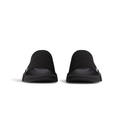 Balenciaga o1mt1gz0226 Speed 2.0 Recycled Knit Slide Sandals In Black Size US 9 / EU 42 - 3 Thumbnail
