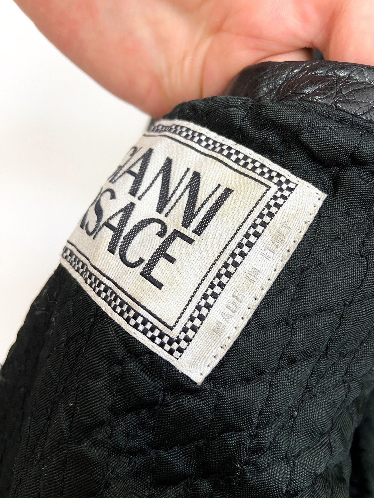 Versace 90s Gianni Versace Leather Jacket Size US L / EU 52-54 / 3 - 8 Thumbnail